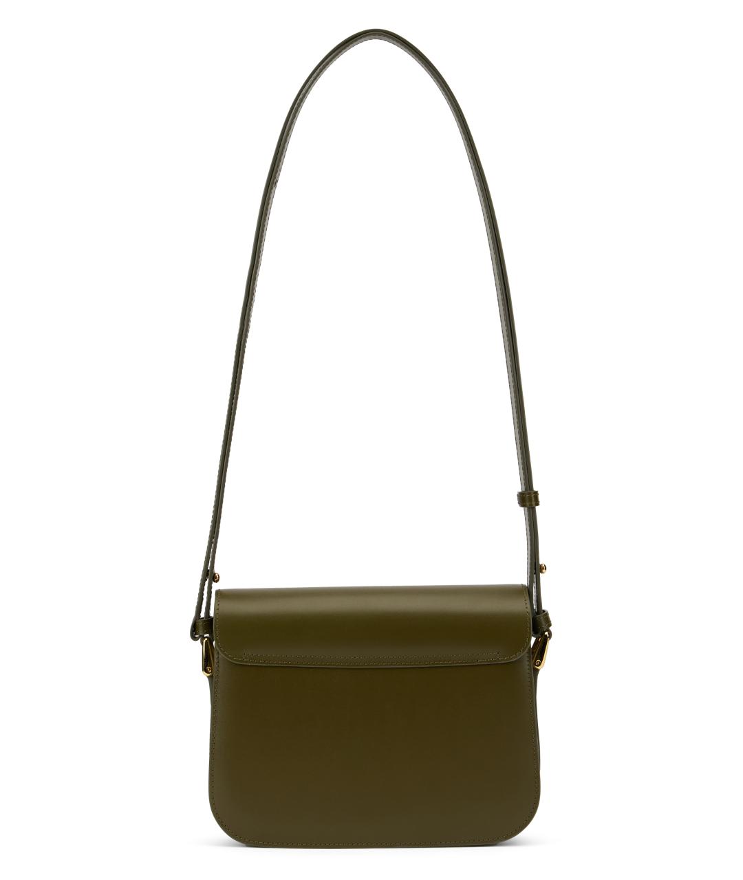 A.P.C. Зеленая кожаная сумка через плечо, фото 3