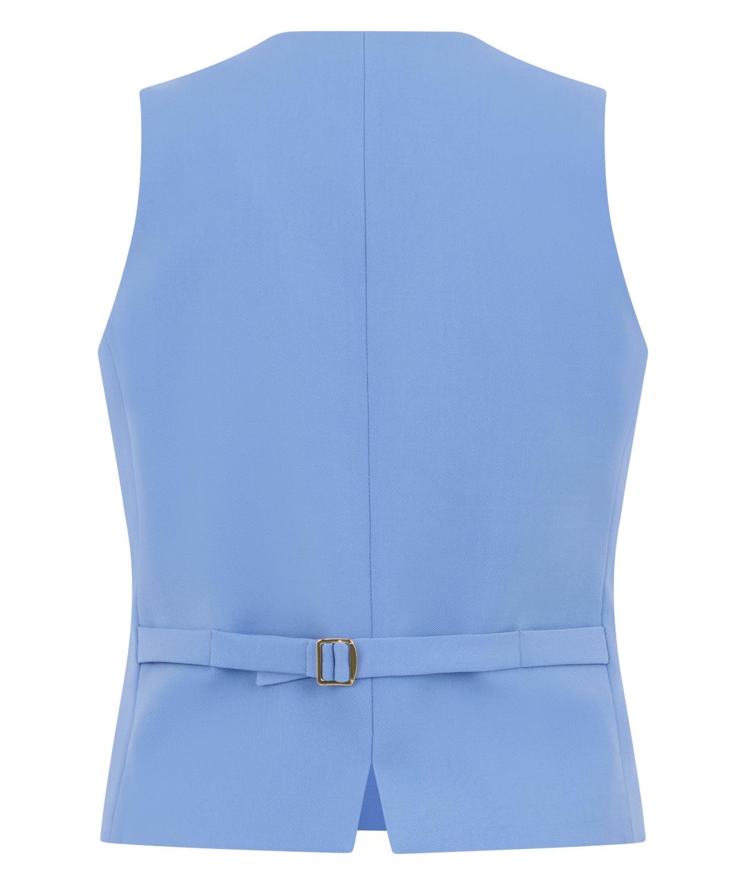 MAX MARA STUDIO Голубой шерстяной жилет, фото 2
