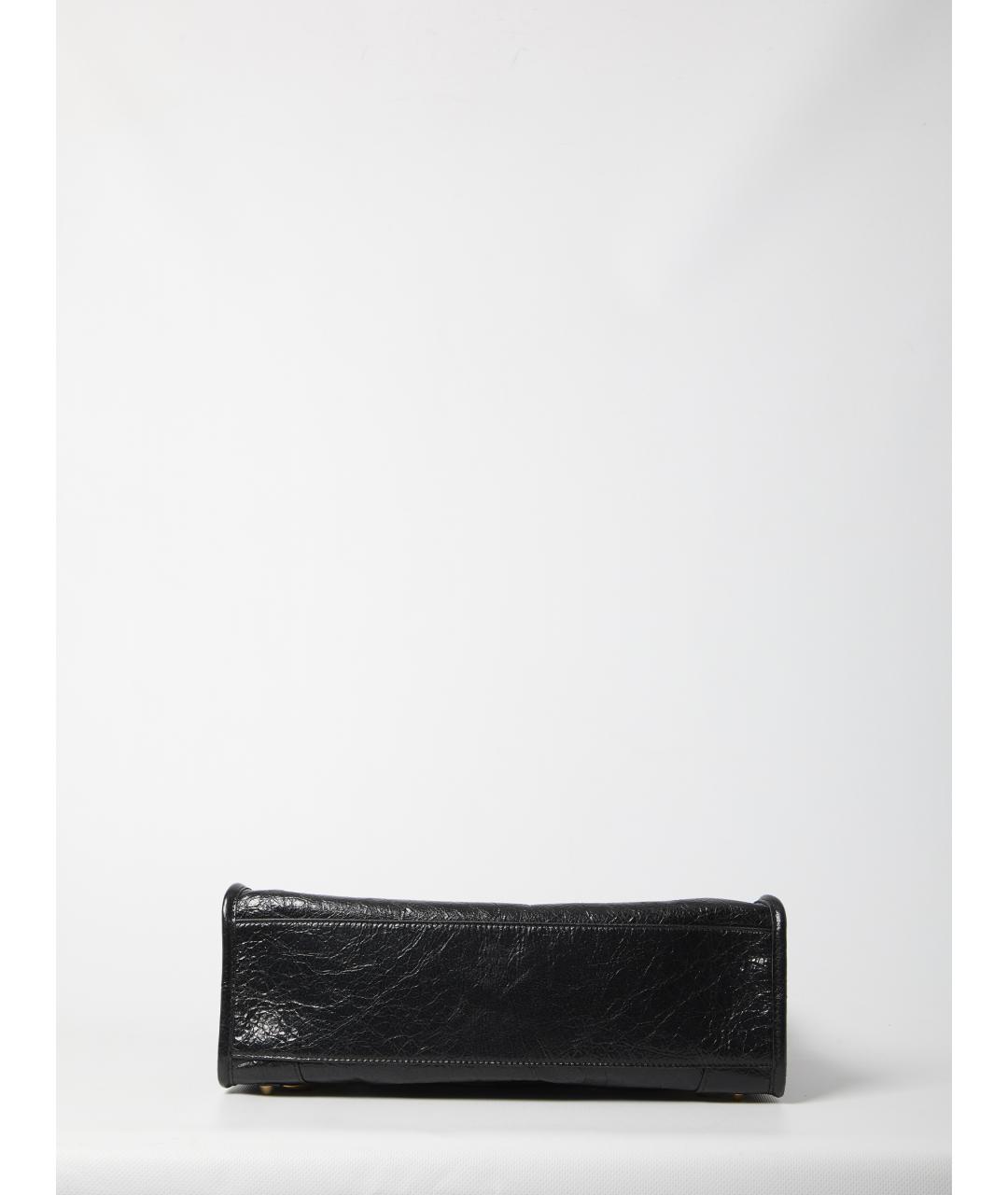 BALENCIAGA Черная кожаная сумка тоут, фото 3