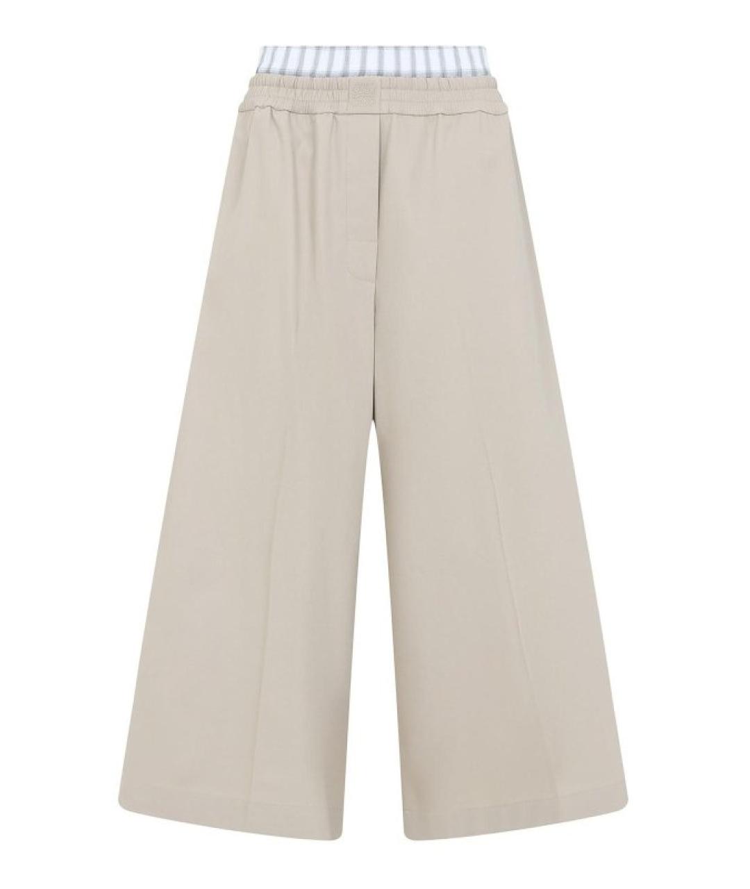 LOEWE Бежевые хлопковые кюлоты, фото 1