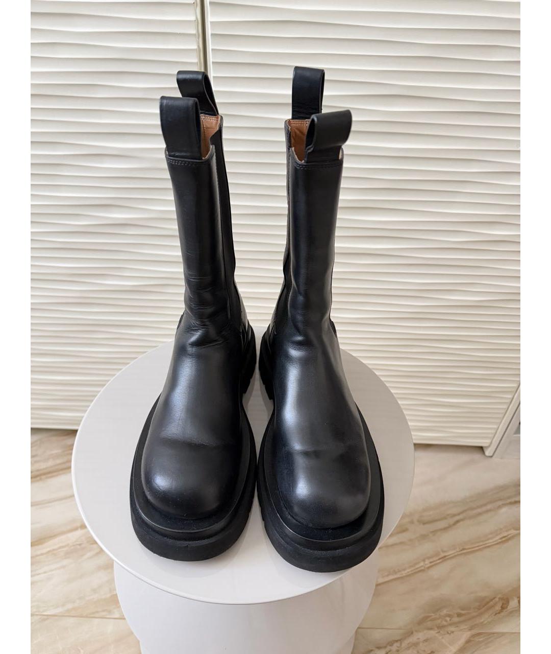 BOTTEGA VENETA Черные кожаные ботинки, фото 3