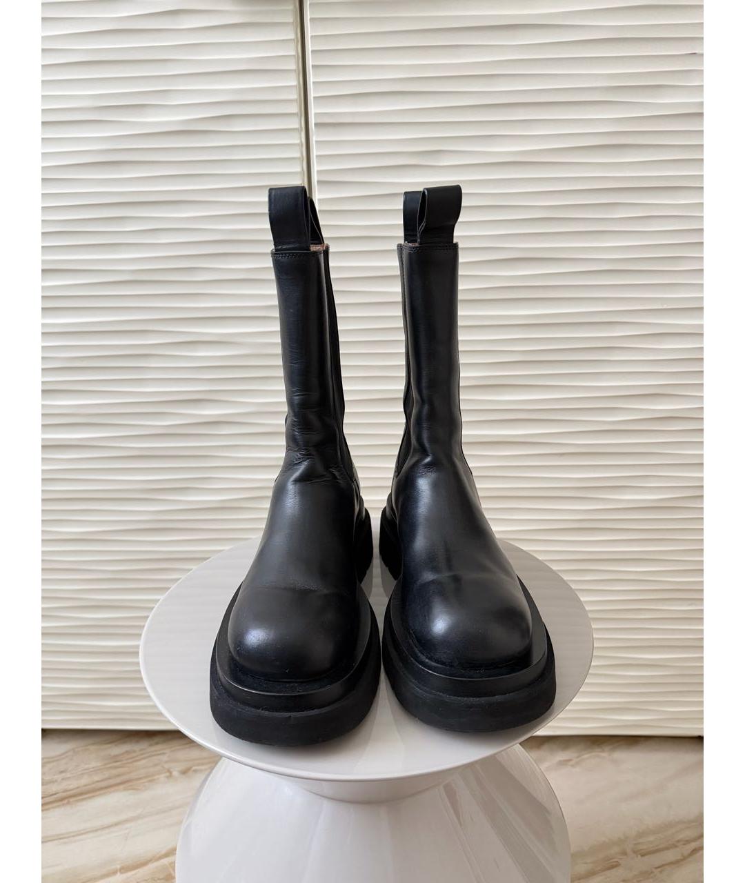 BOTTEGA VENETA Черные кожаные ботинки, фото 2