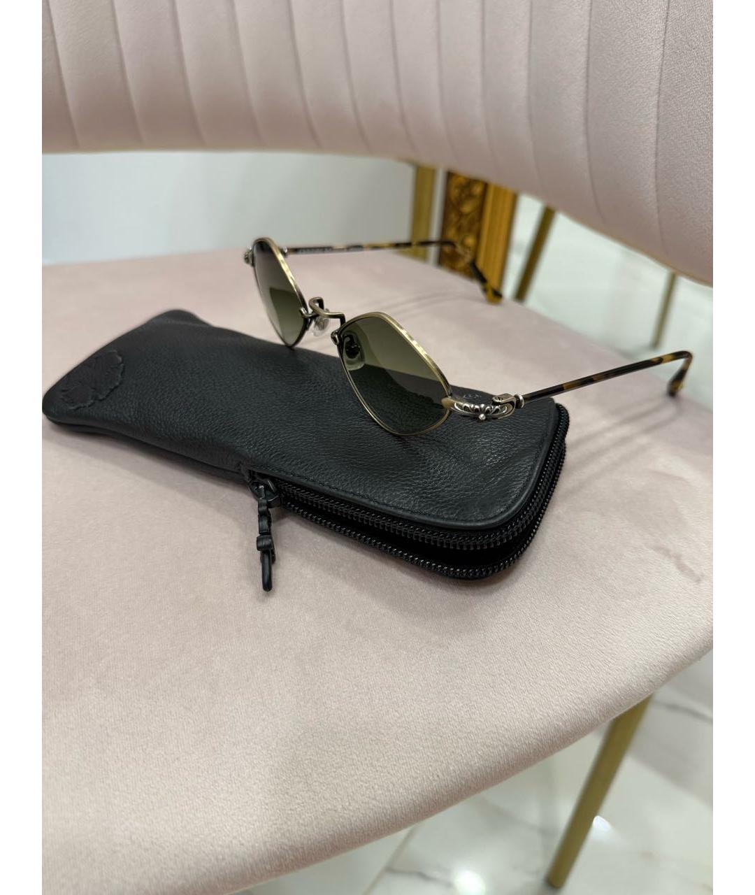 CHROME HEARTS Золотые металлические солнцезащитные очки, фото 5