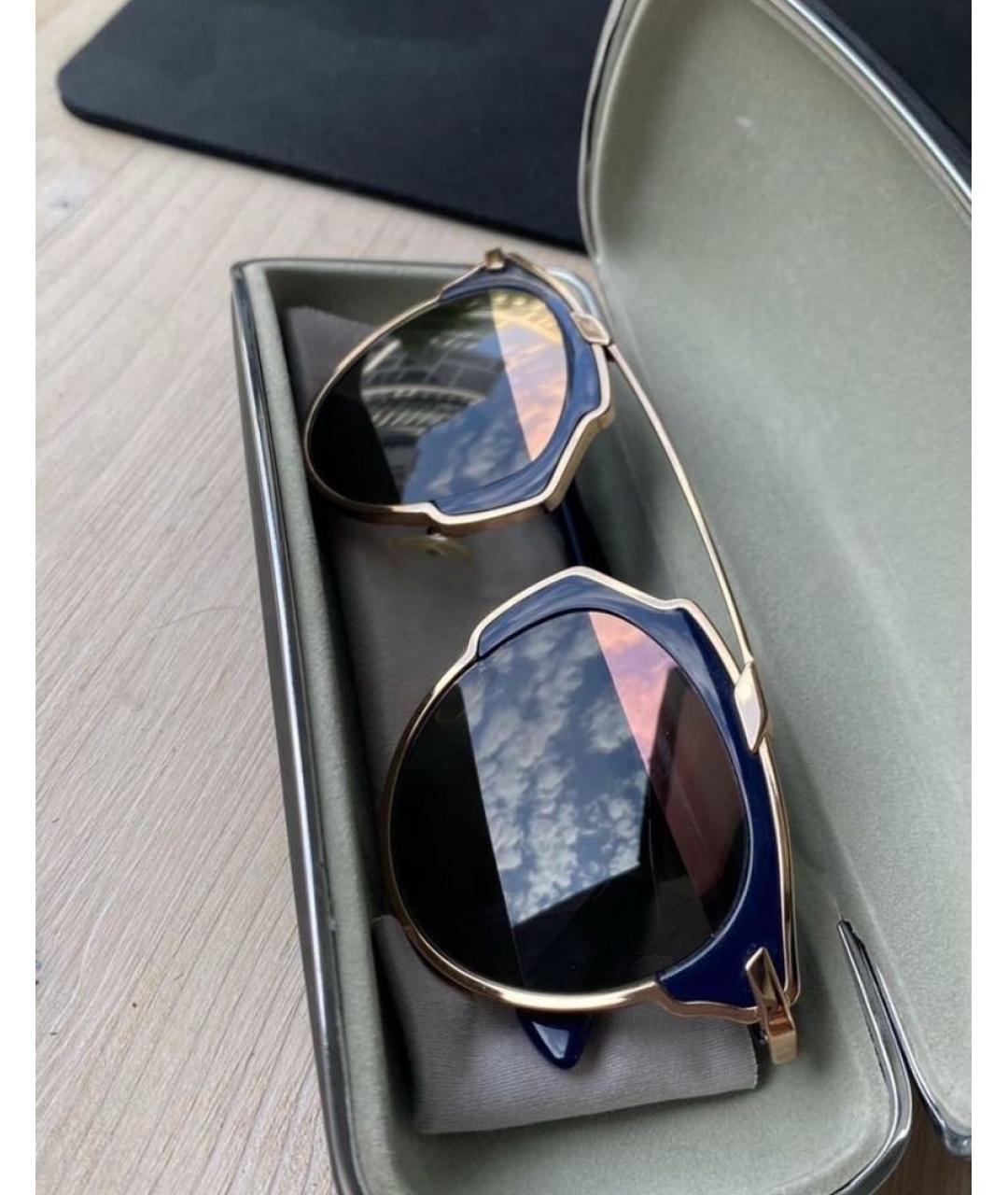 CHRISTIAN DIOR Синие солнцезащитные очки, фото 5