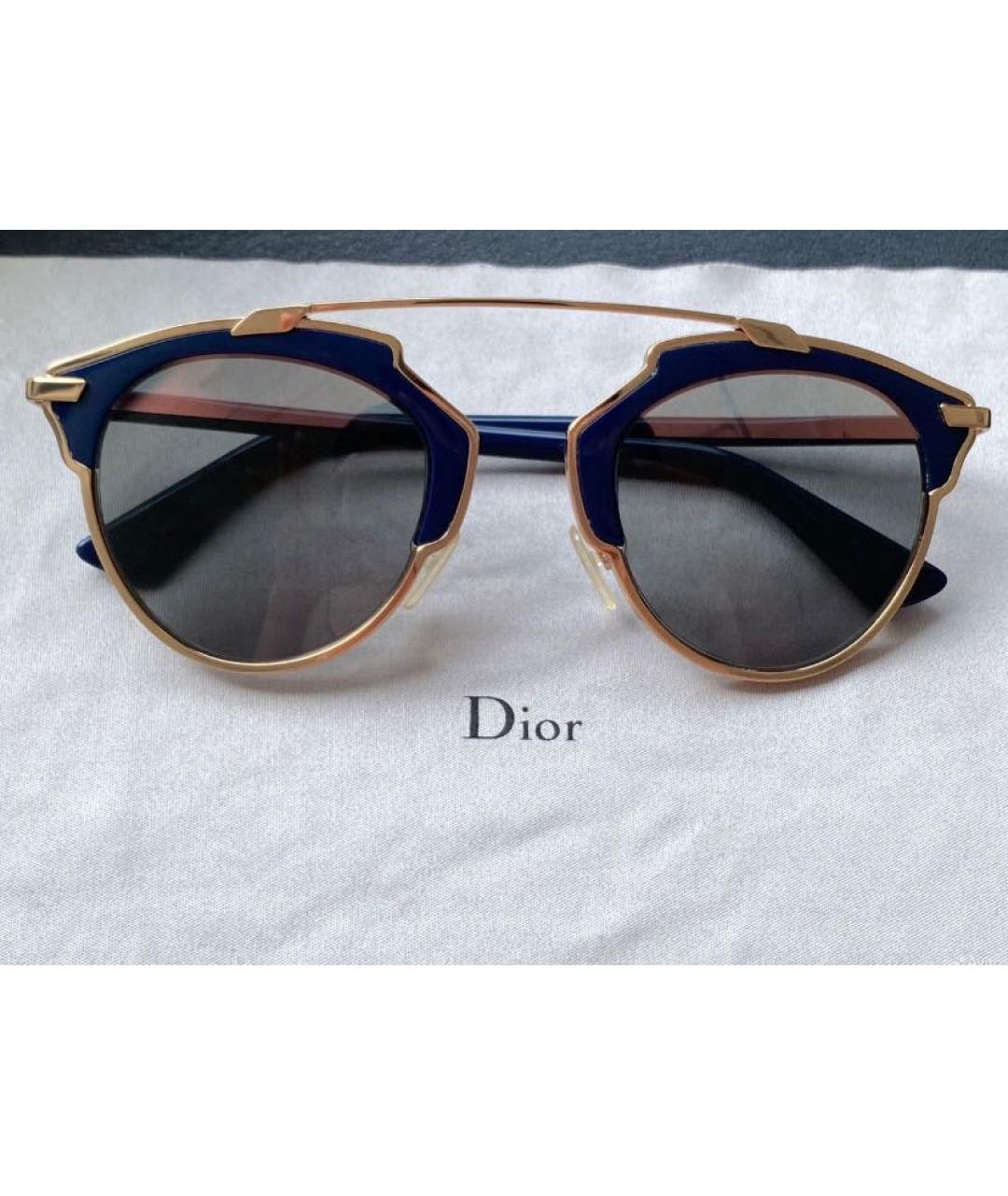 CHRISTIAN DIOR Синие солнцезащитные очки, фото 6