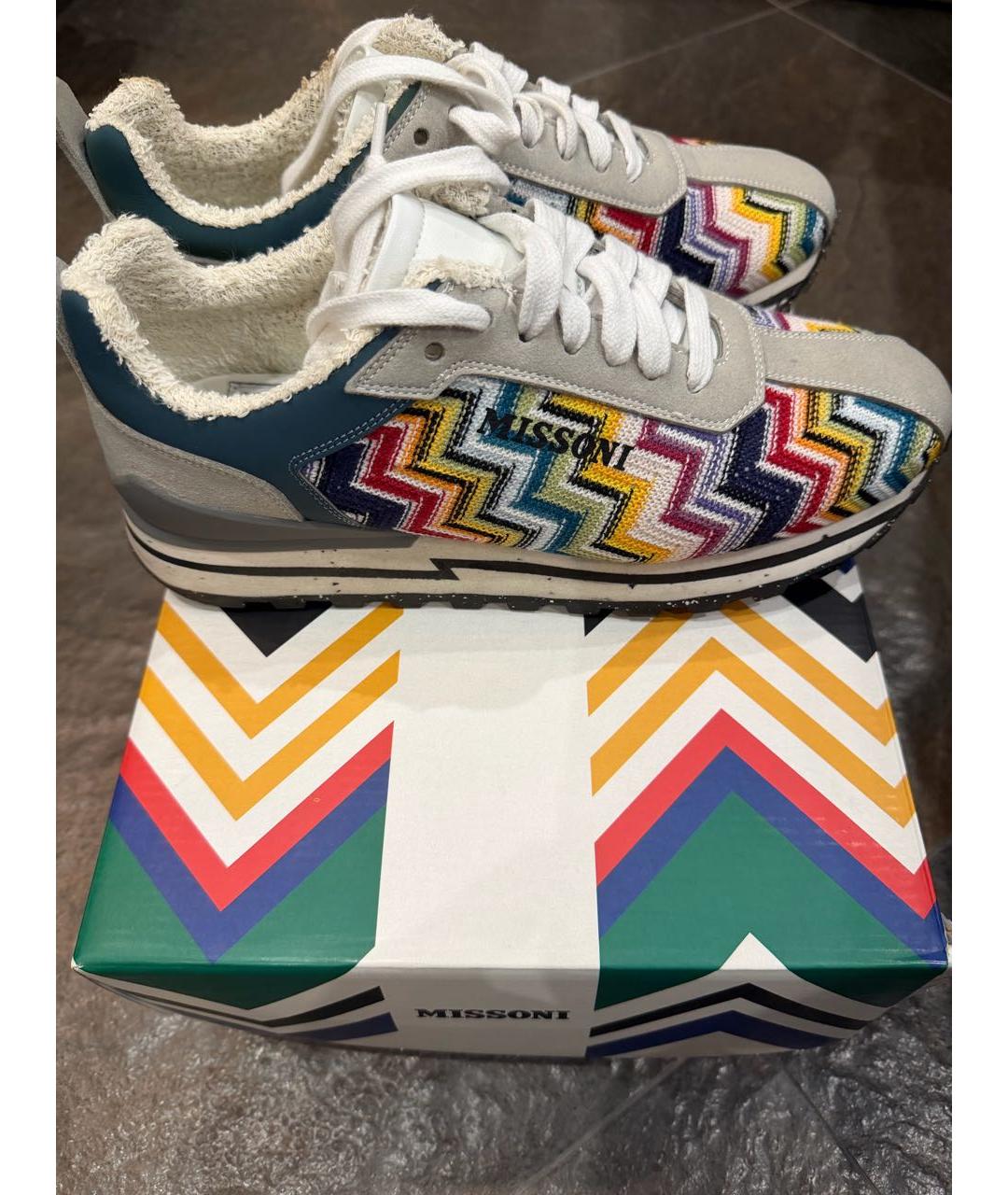 MISSONI Мульти текстильные кроссовки, фото 5