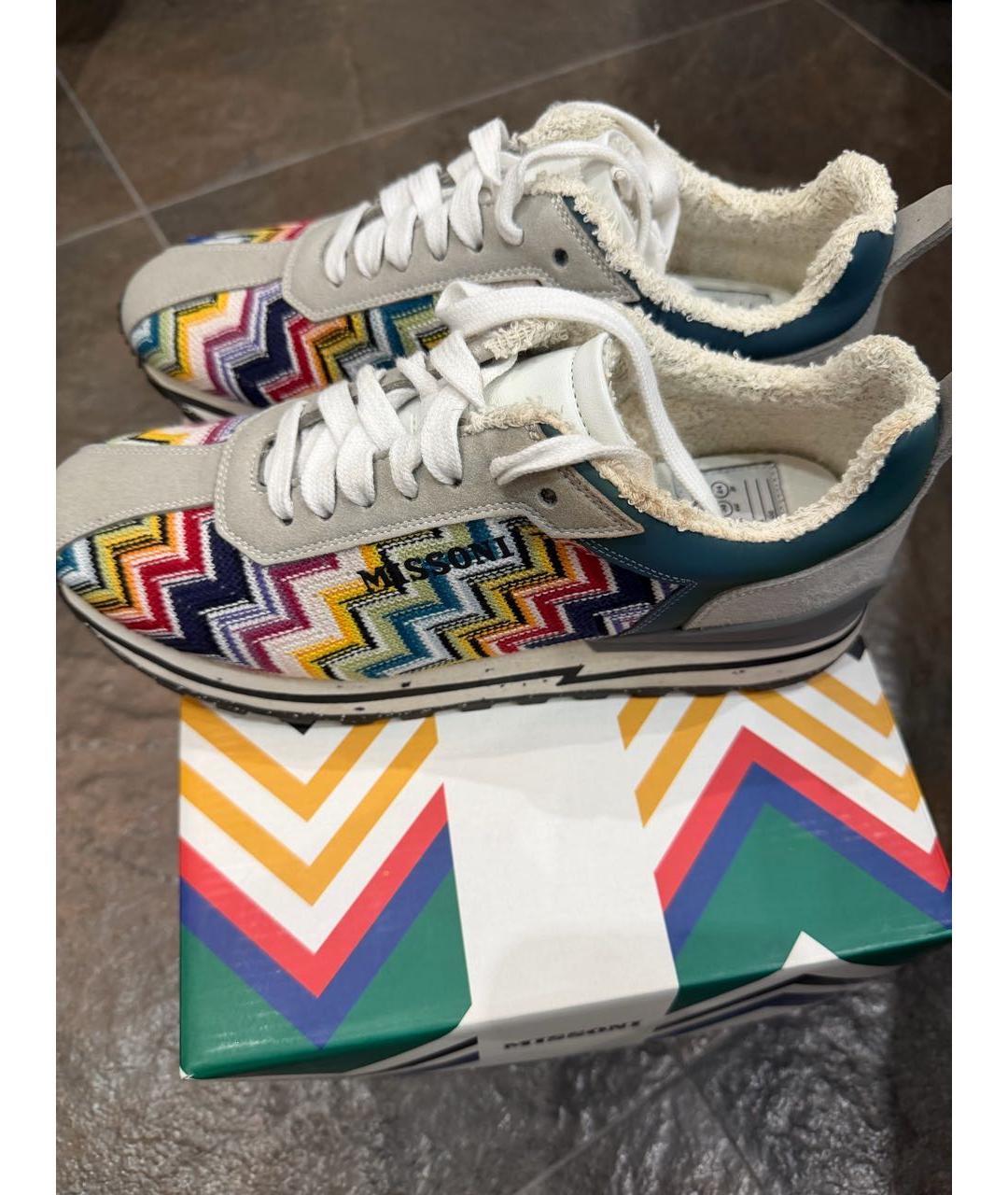MISSONI Мульти текстильные кроссовки, фото 4