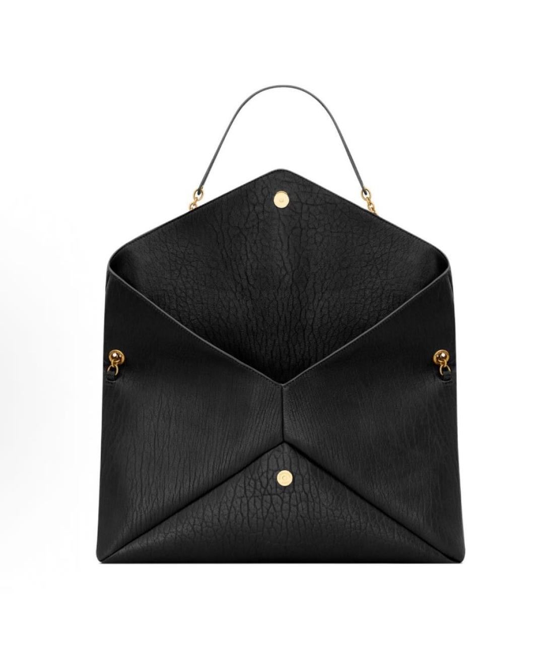 SAINT LAURENT Черная кожаная сумка через плечо, фото 5