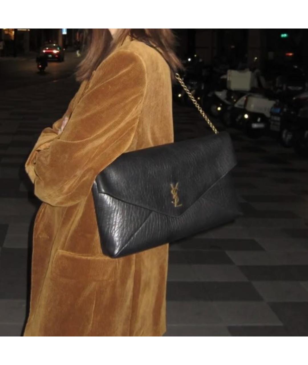 SAINT LAURENT Черная кожаная сумка через плечо, фото 7