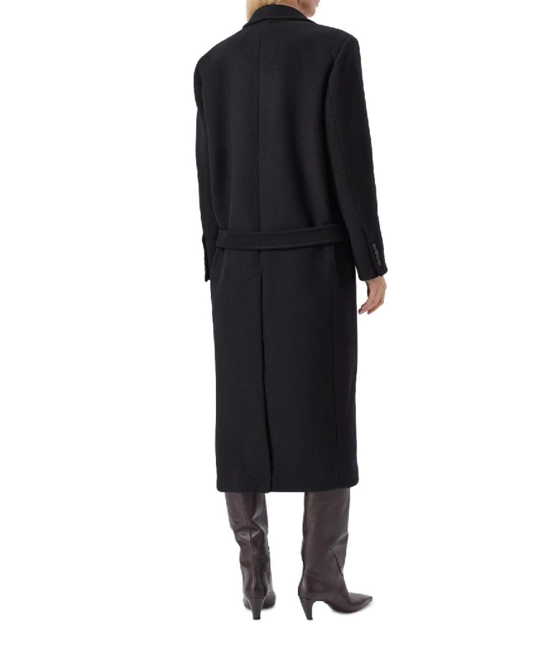 THE ATTICO Черное шерстяное пальто, фото 6