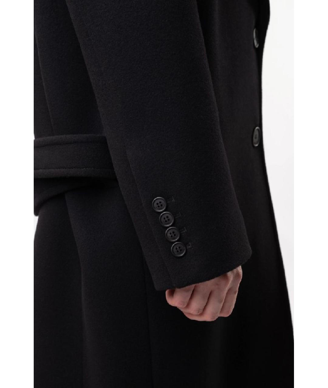 THE ATTICO Черное шерстяное пальто, фото 3