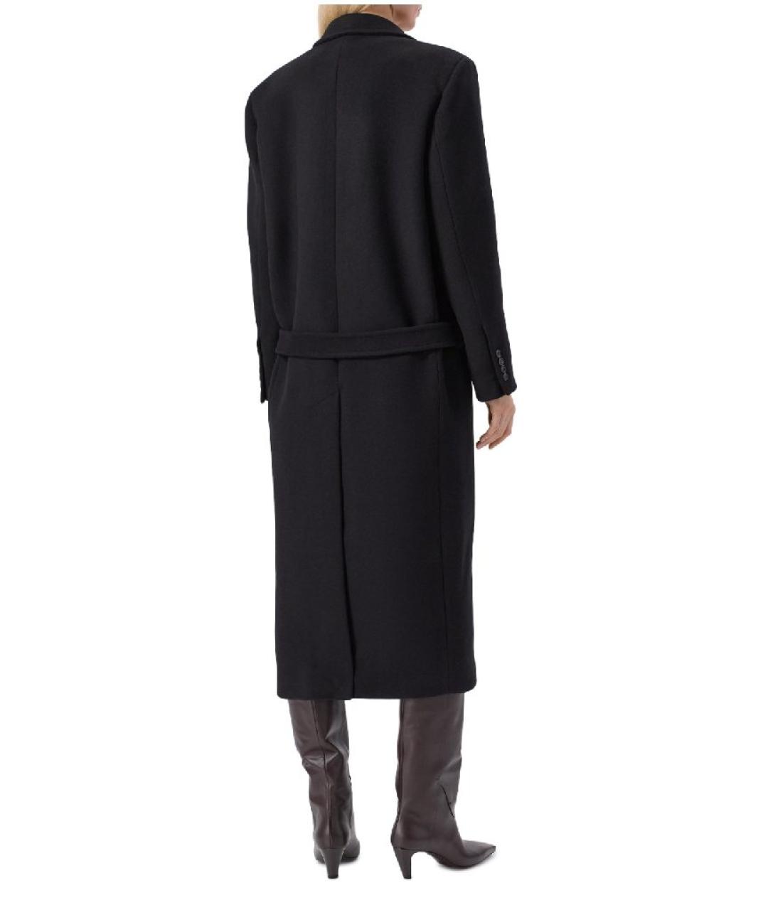 THE ATTICO Черное шерстяное пальто, фото 2