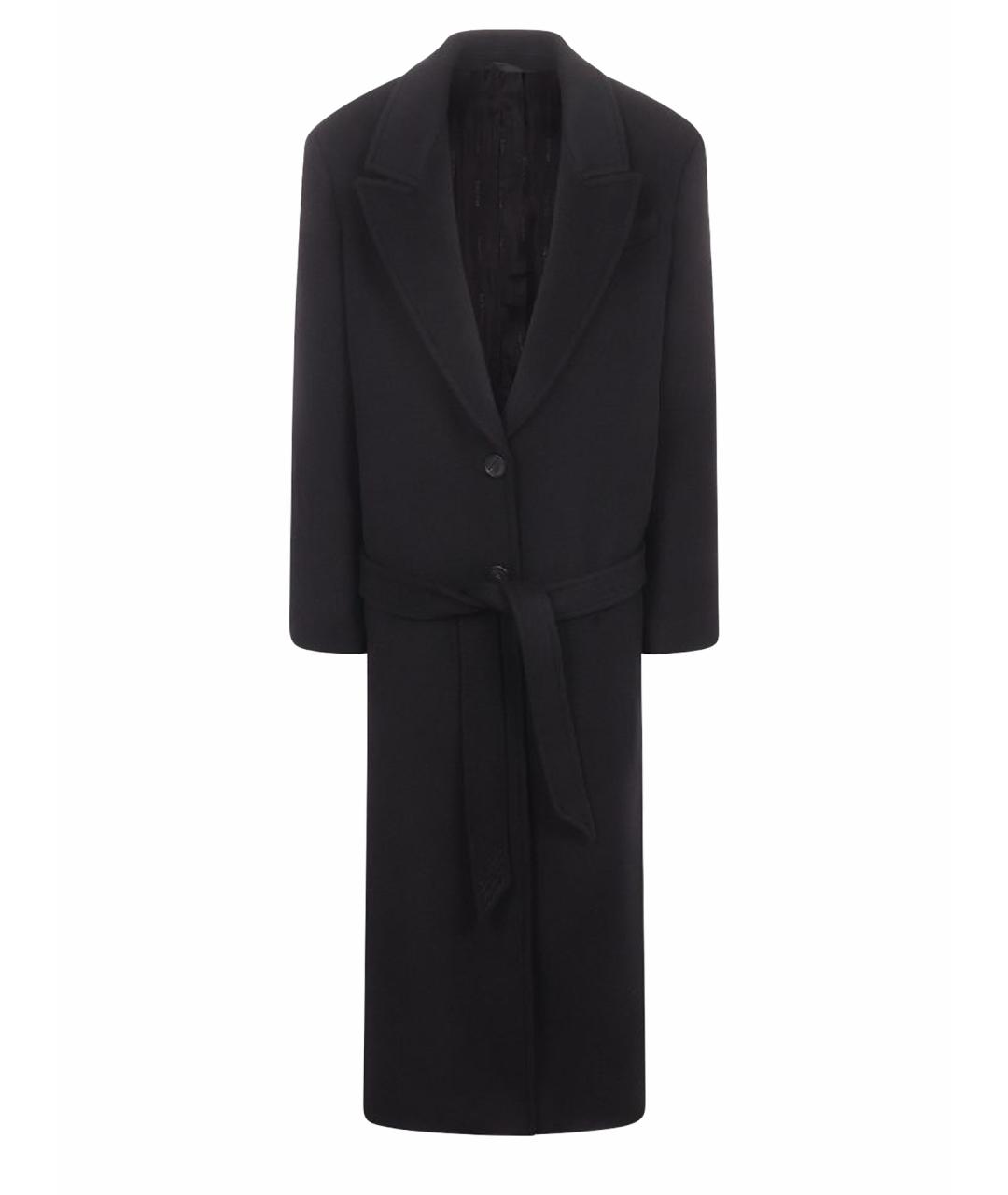 THE ATTICO Черное шерстяное пальто, фото 1