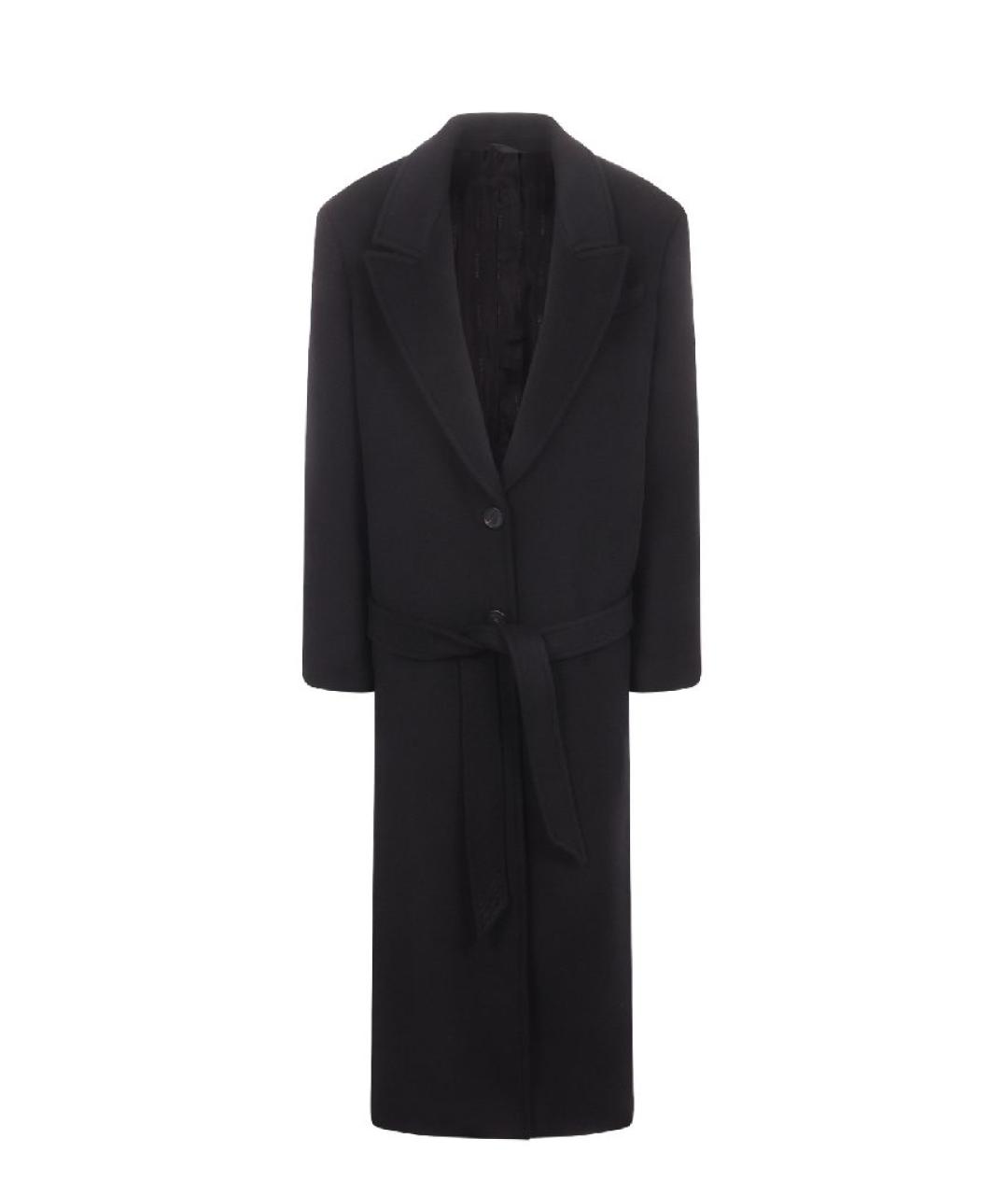 THE ATTICO Черное шерстяное пальто, фото 7