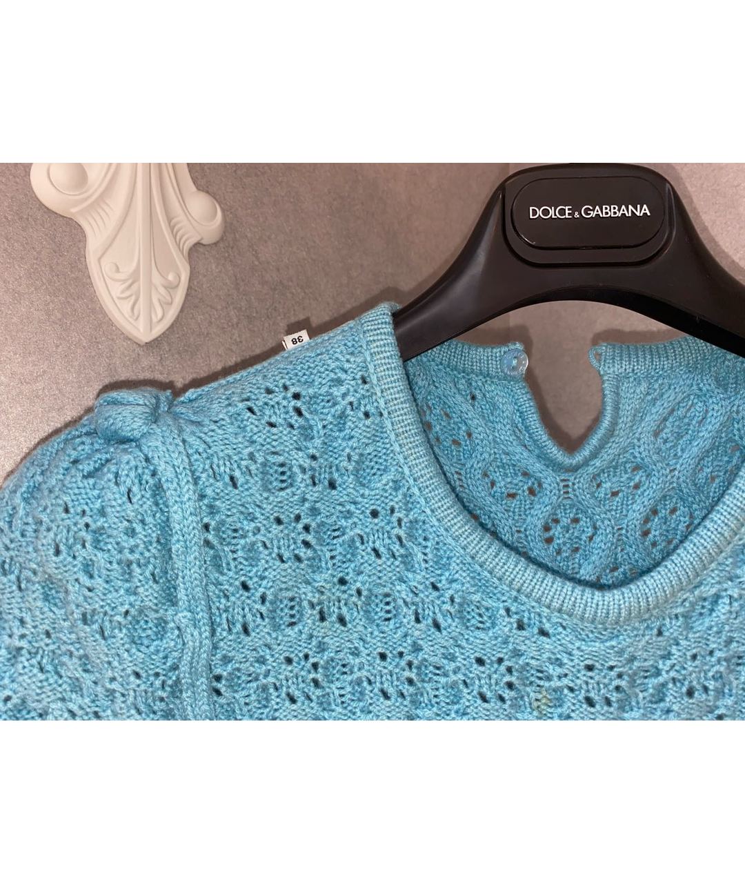 DOLCE&GABBANA Голубой кашемировый джемпер / свитер, фото 3