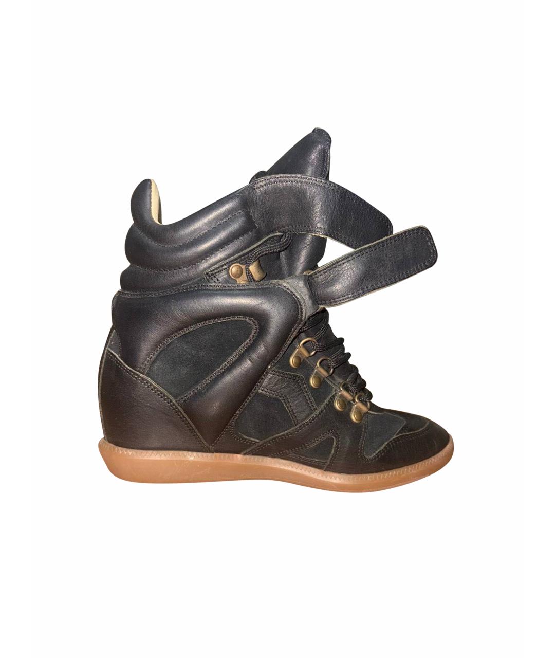 ISABEL MARANT Черные полусапоги из искусственной кожи, фото 1