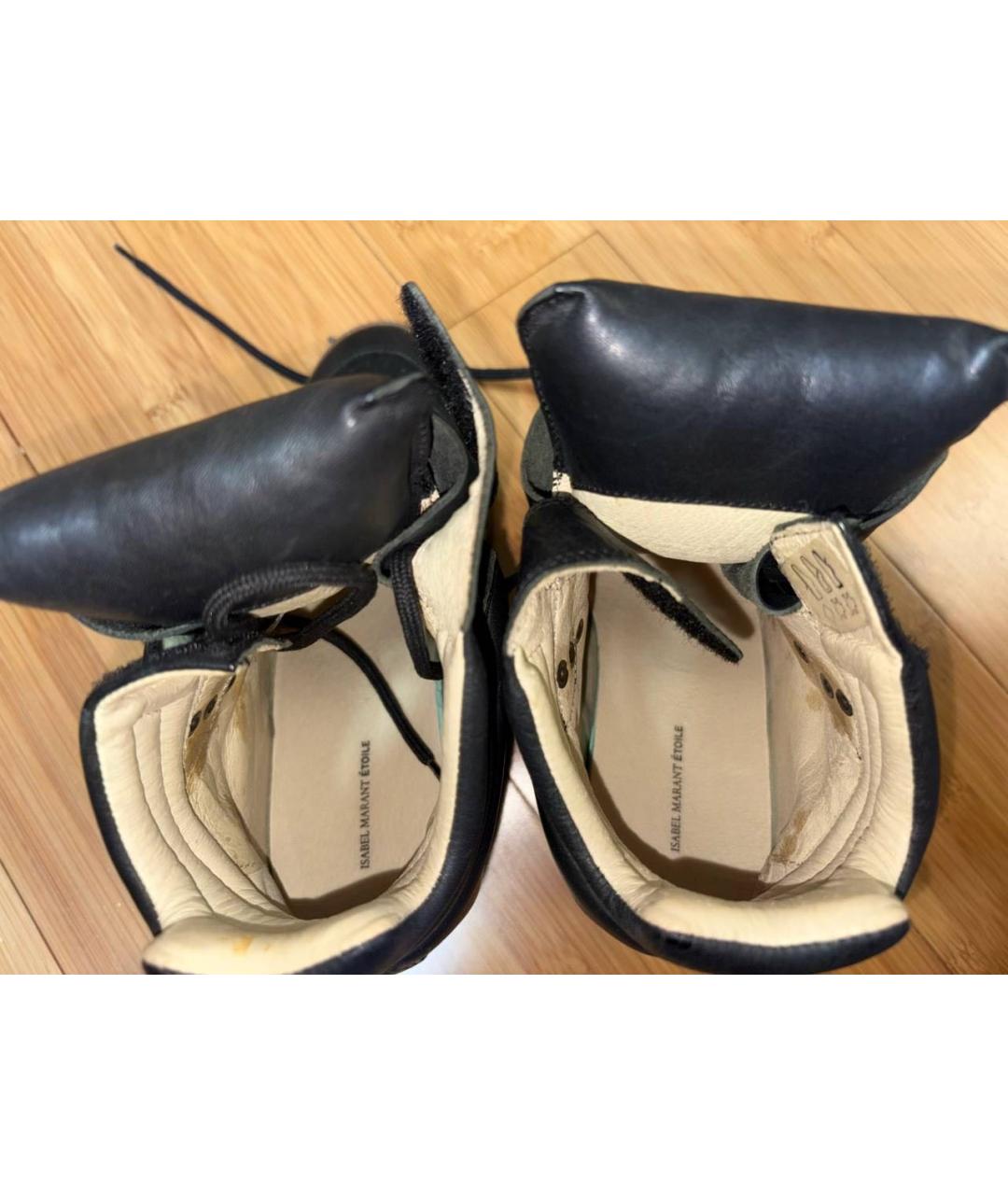 ISABEL MARANT Черные полусапоги из искусственной кожи, фото 3