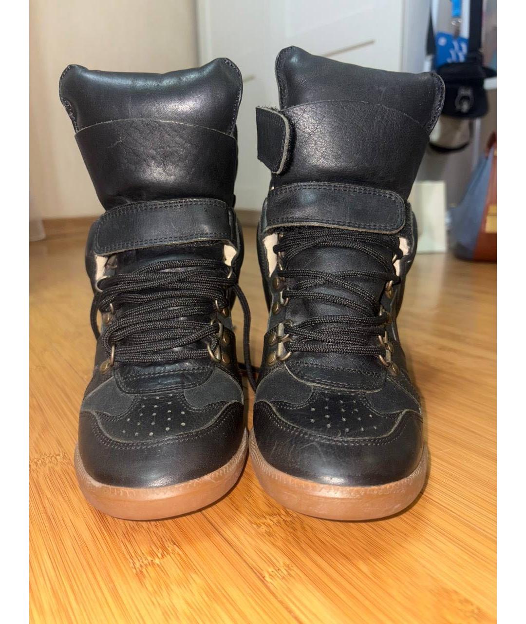 ISABEL MARANT Черные полусапоги из искусственной кожи, фото 2