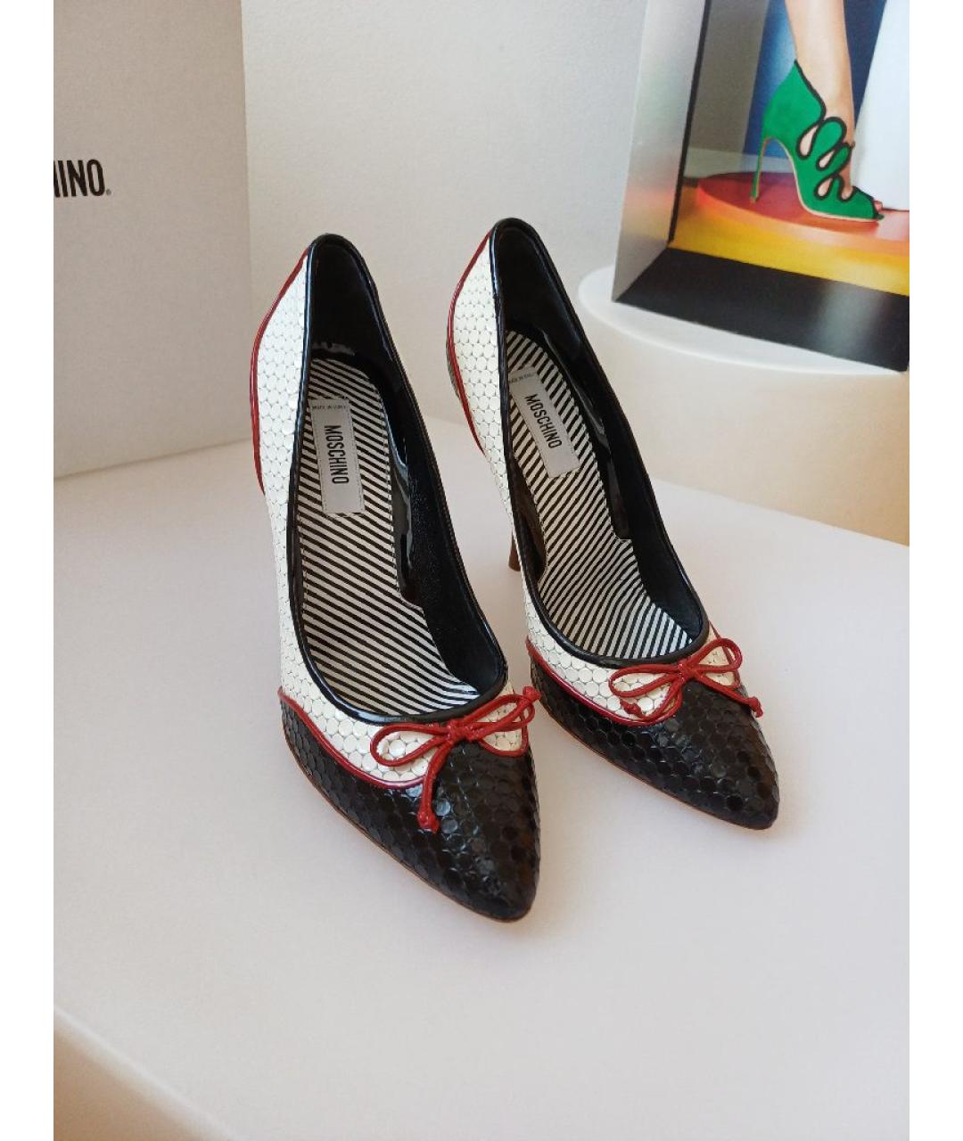 MOSCHINO Мульти кожаные туфли, фото 6