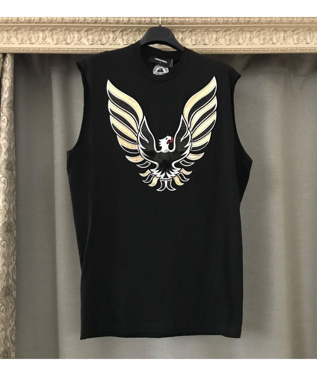 DSQUARED2 Черная хлопковая майка, фото 6