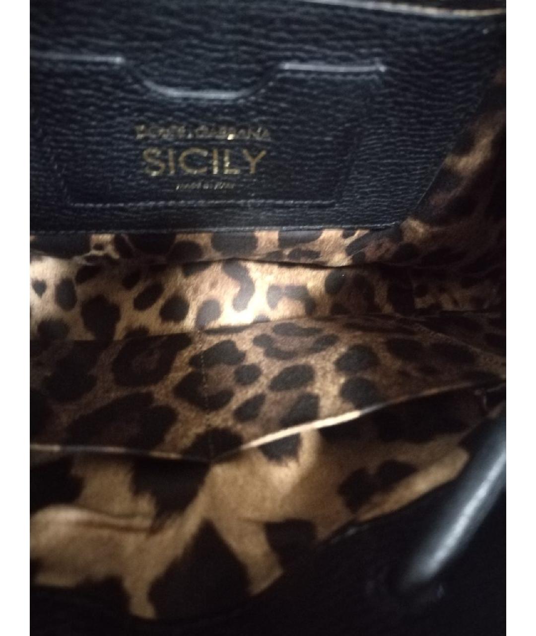 DOLCE&GABBANA Черный кожаный рюкзак, фото 7