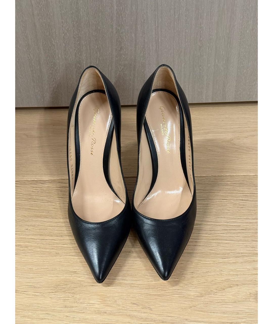 GIANVITO ROSSI Черные кожаные туфли, фото 2