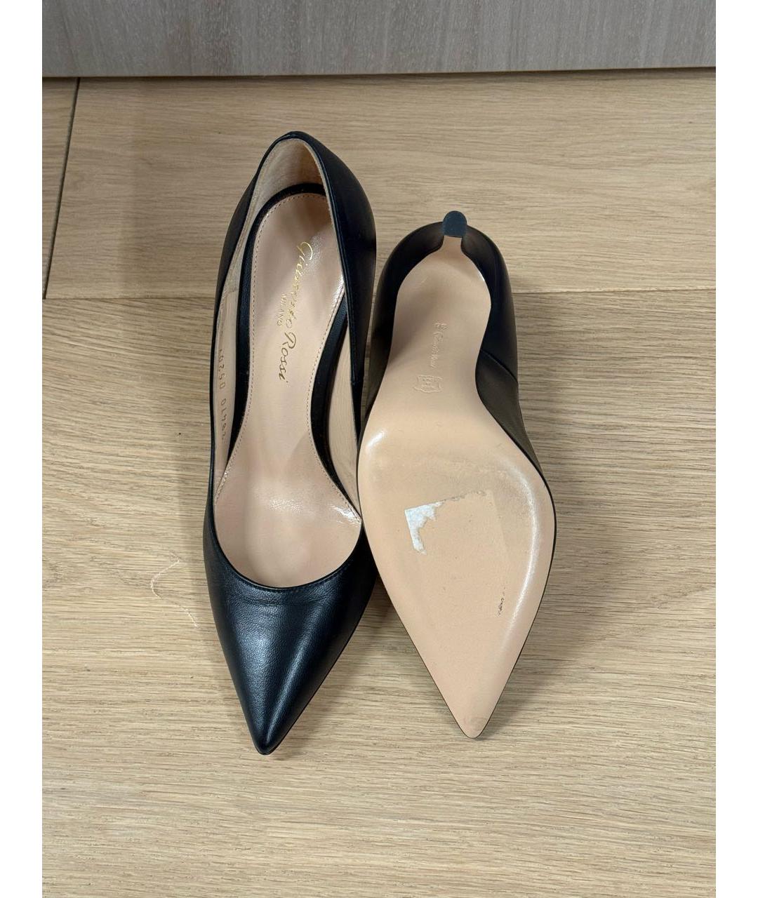 GIANVITO ROSSI Черные кожаные туфли, фото 6