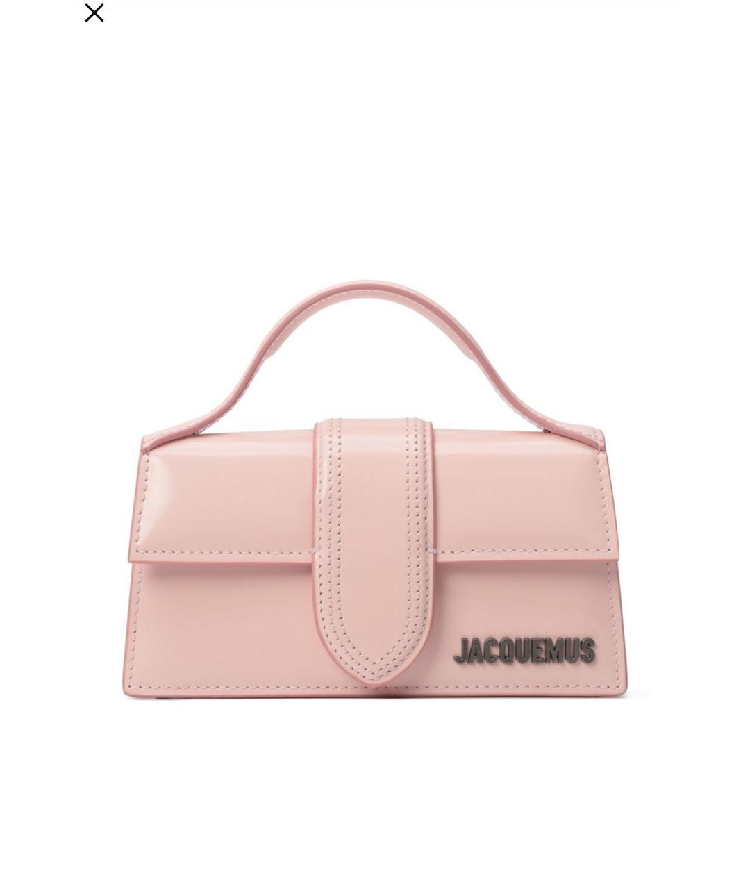 JACQUEMUS Розовая кожаная сумка через плечо, фото 5