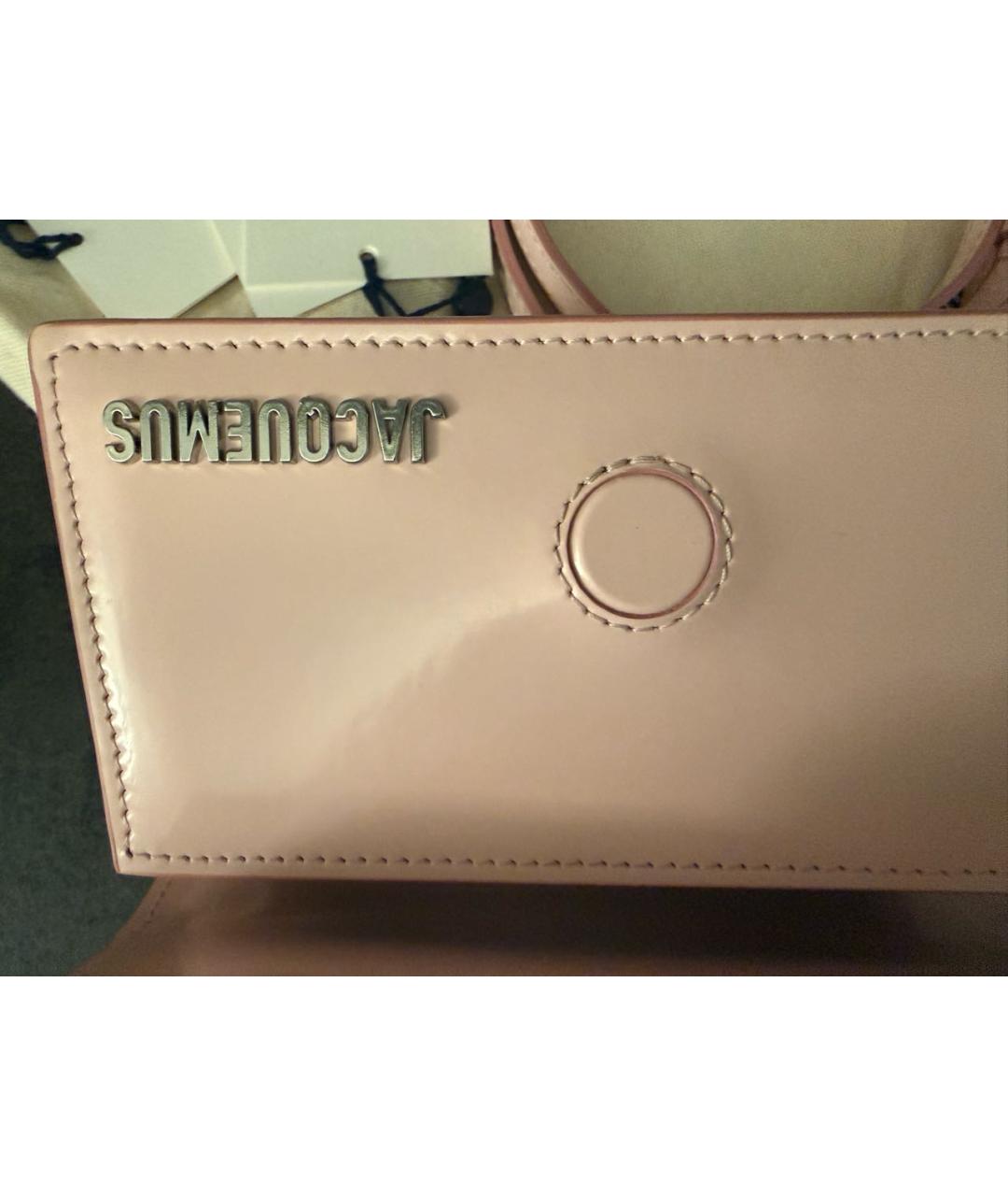 JACQUEMUS Розовая кожаная сумка через плечо, фото 4