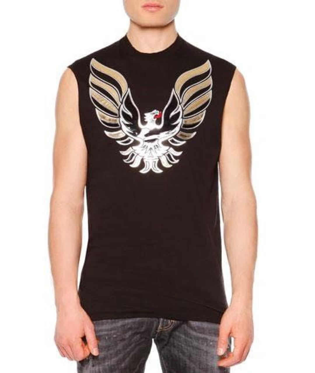 DSQUARED2 Черная хлопковая майка, фото 2