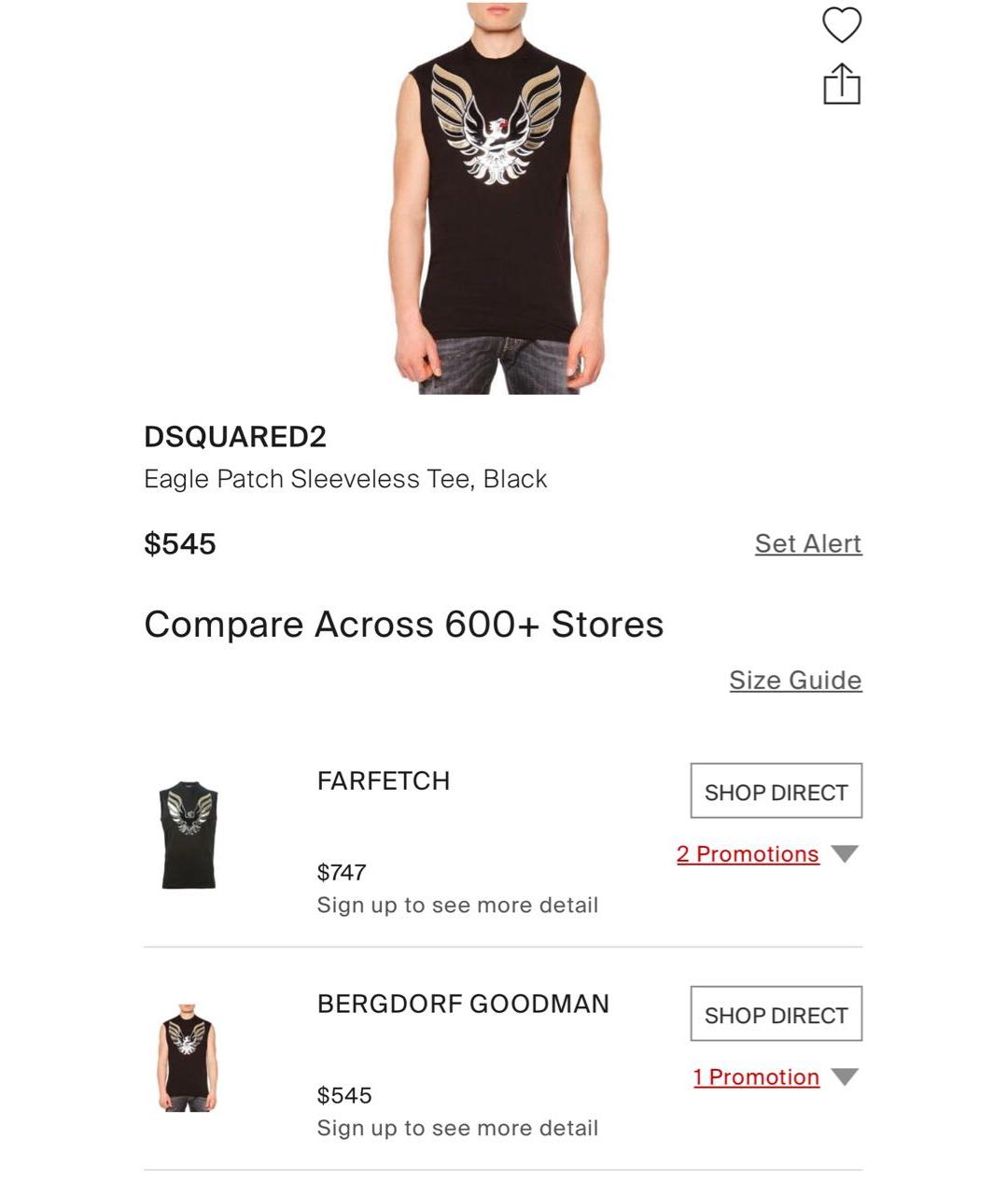 DSQUARED2 Черная хлопковая майка, фото 3