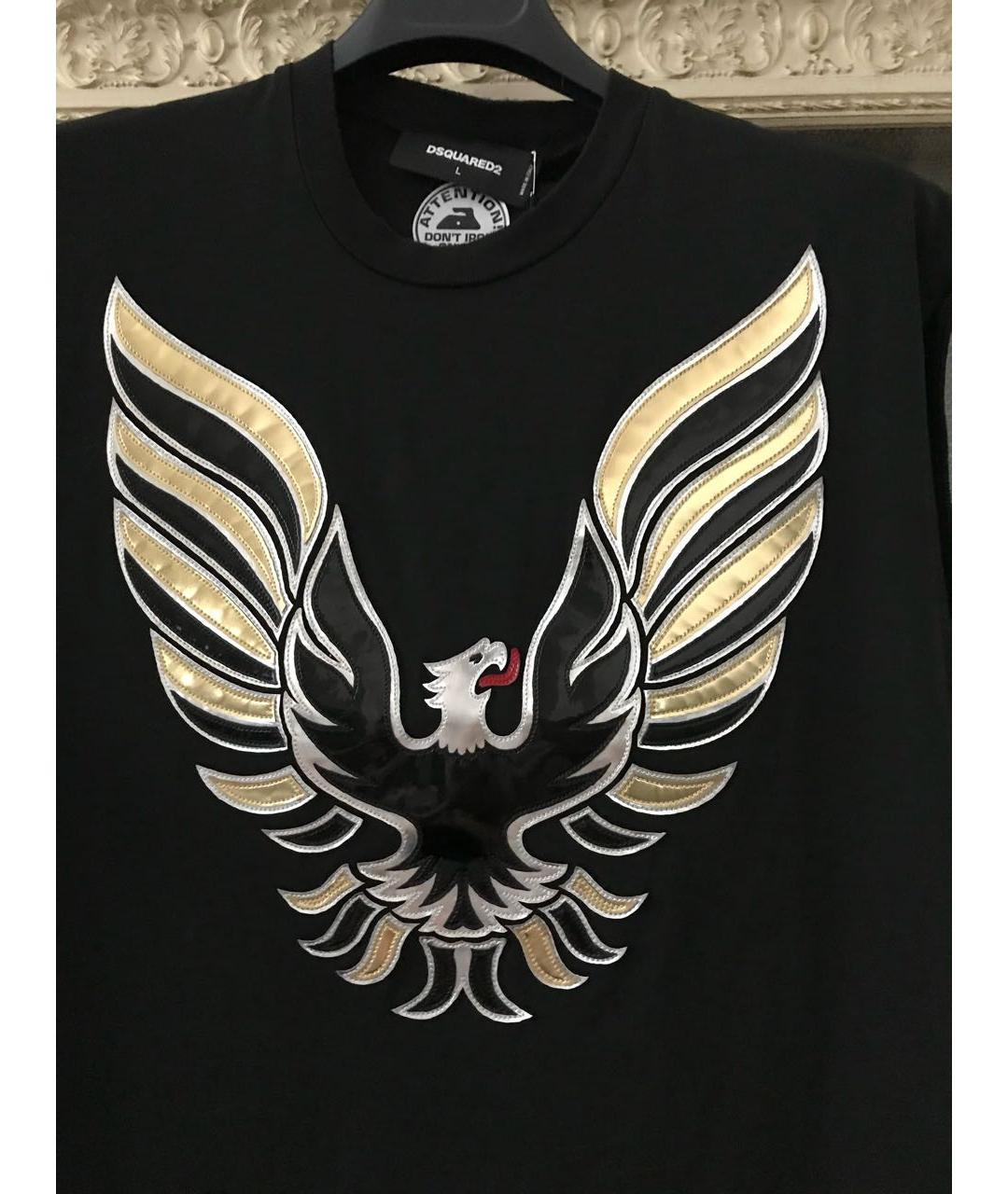DSQUARED2 Черная хлопковая майка, фото 5