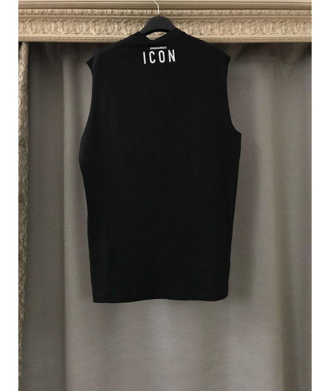 DSQUARED2 Черная хлопковая майка, фото 6