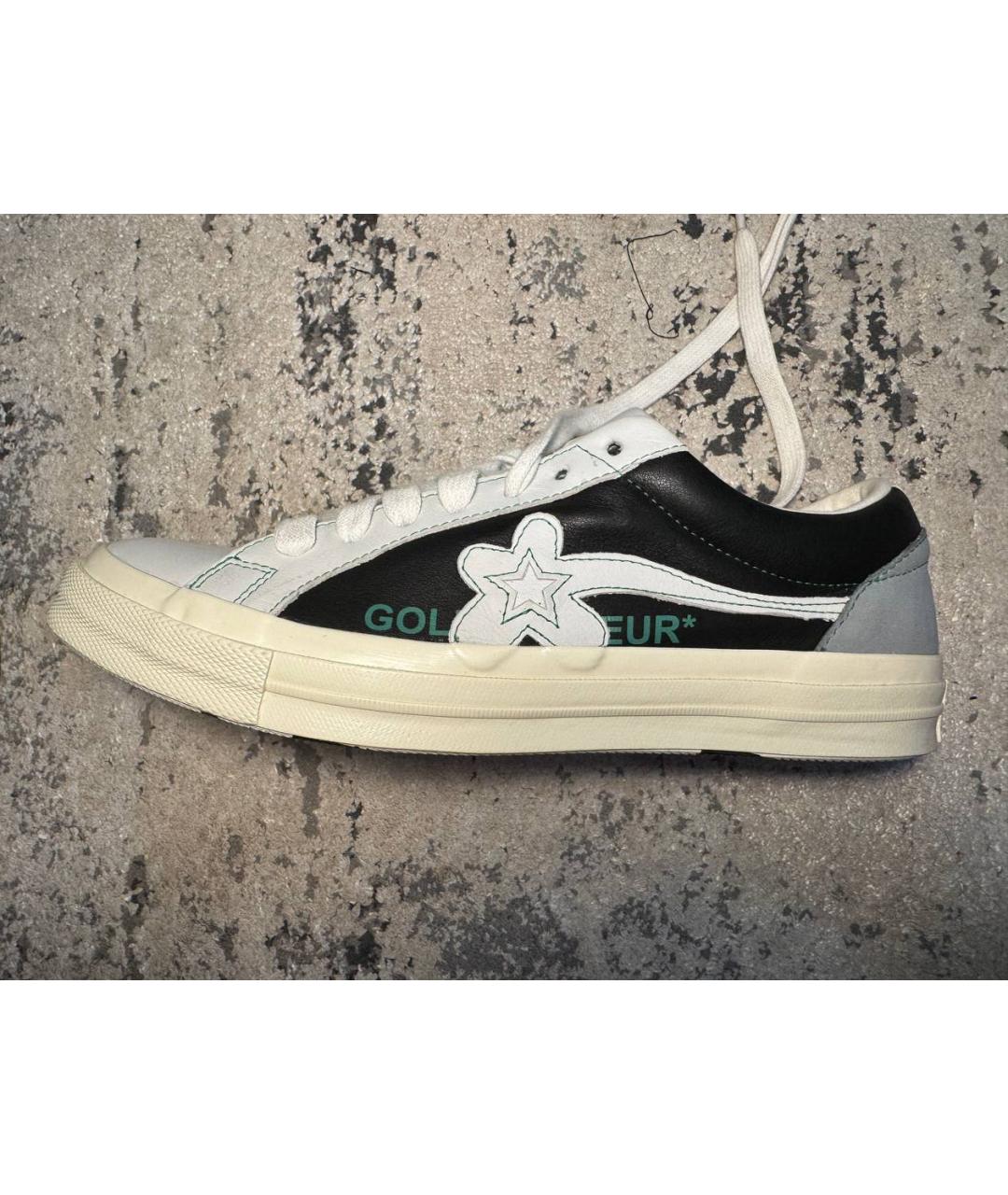 Golf Le Fleur Черные кожаные низкие кроссовки / кеды, фото 8