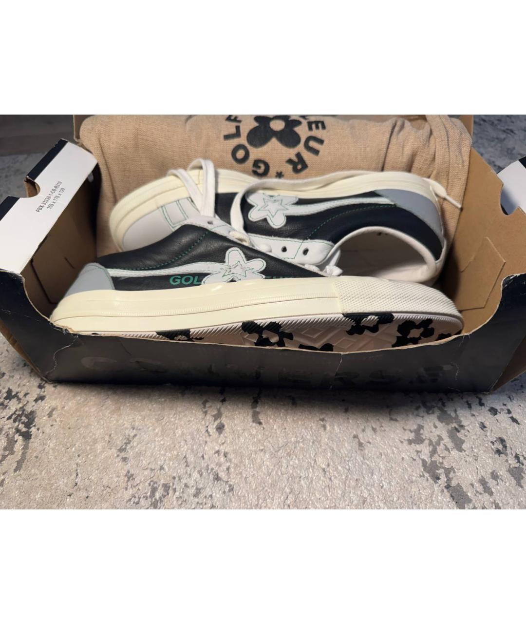 Golf Le Fleur Черные кожаные низкие кроссовки / кеды, фото 5