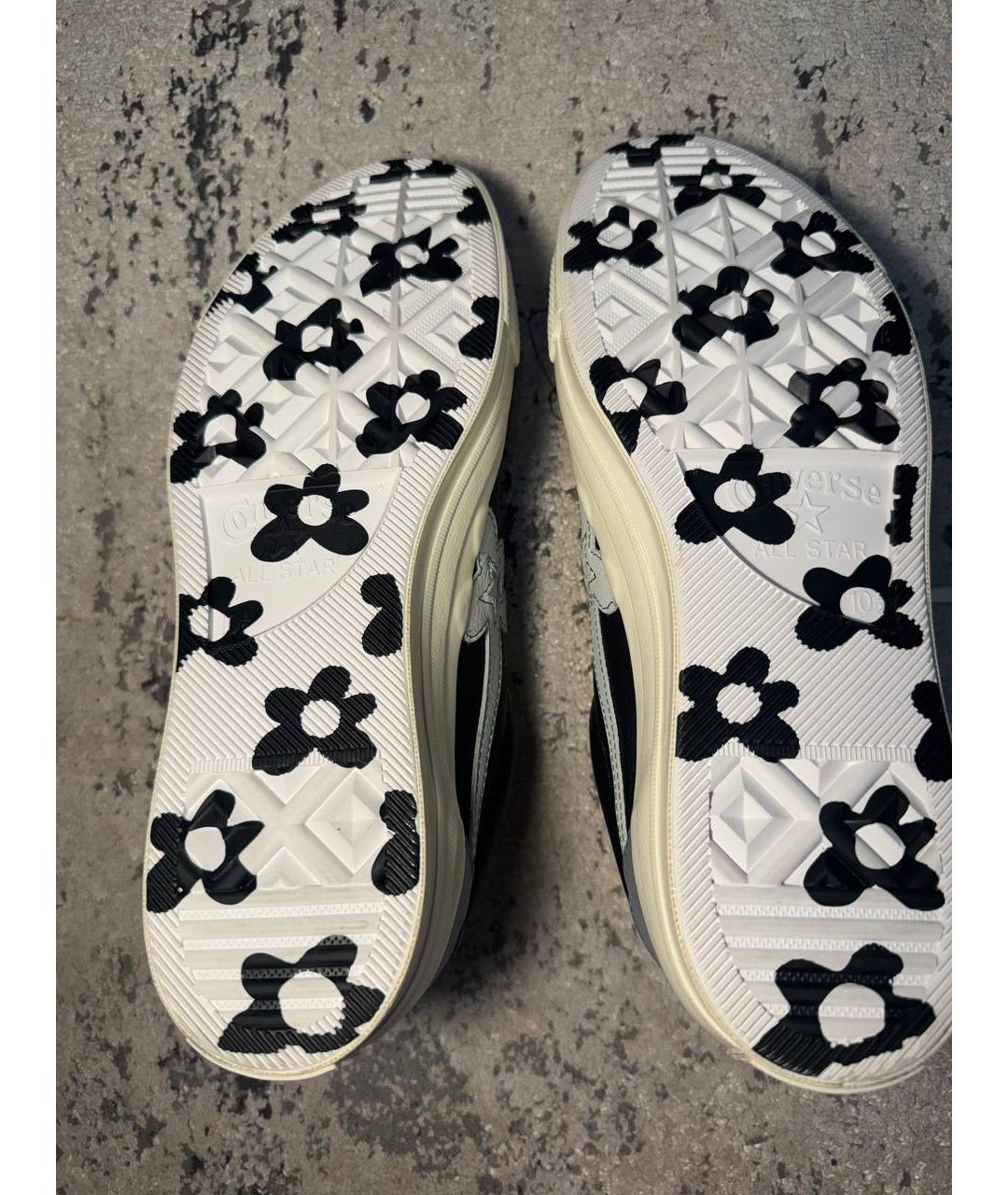 Golf Le Fleur Черные кожаные низкие кроссовки / кеды, фото 4