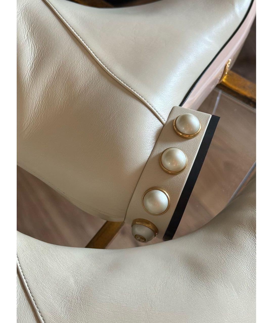 GUCCI Бежевые кожаные сапоги, фото 7