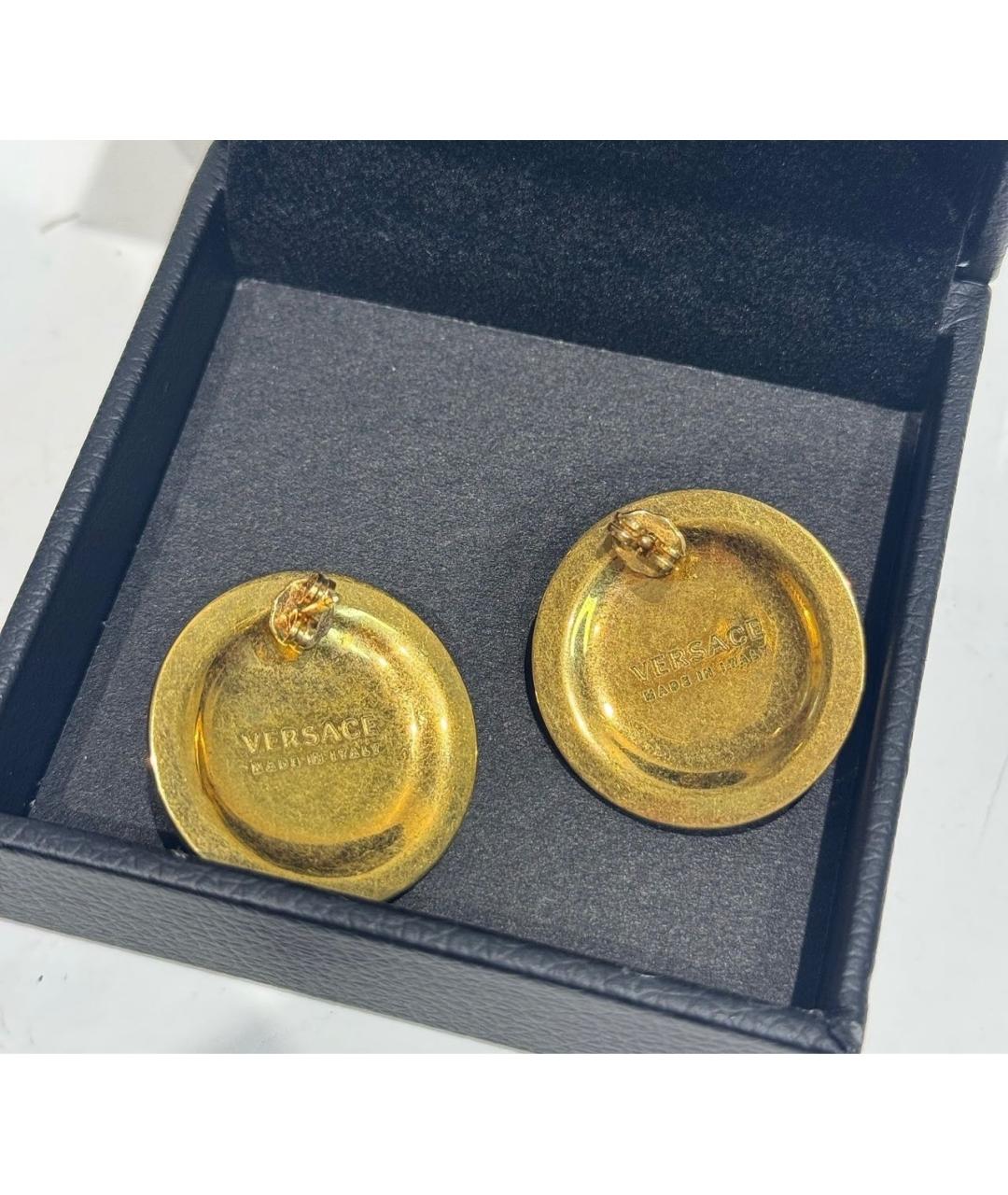VERSACE Золотые металлические серьги, фото 4