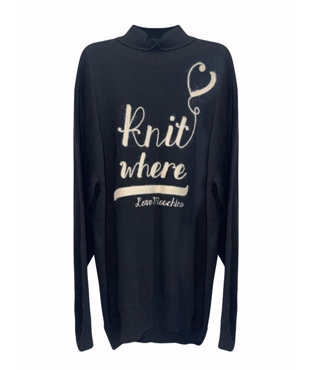 LOVE MOSCHINO Черный шерстяной джемпер / свитер, фото 1
