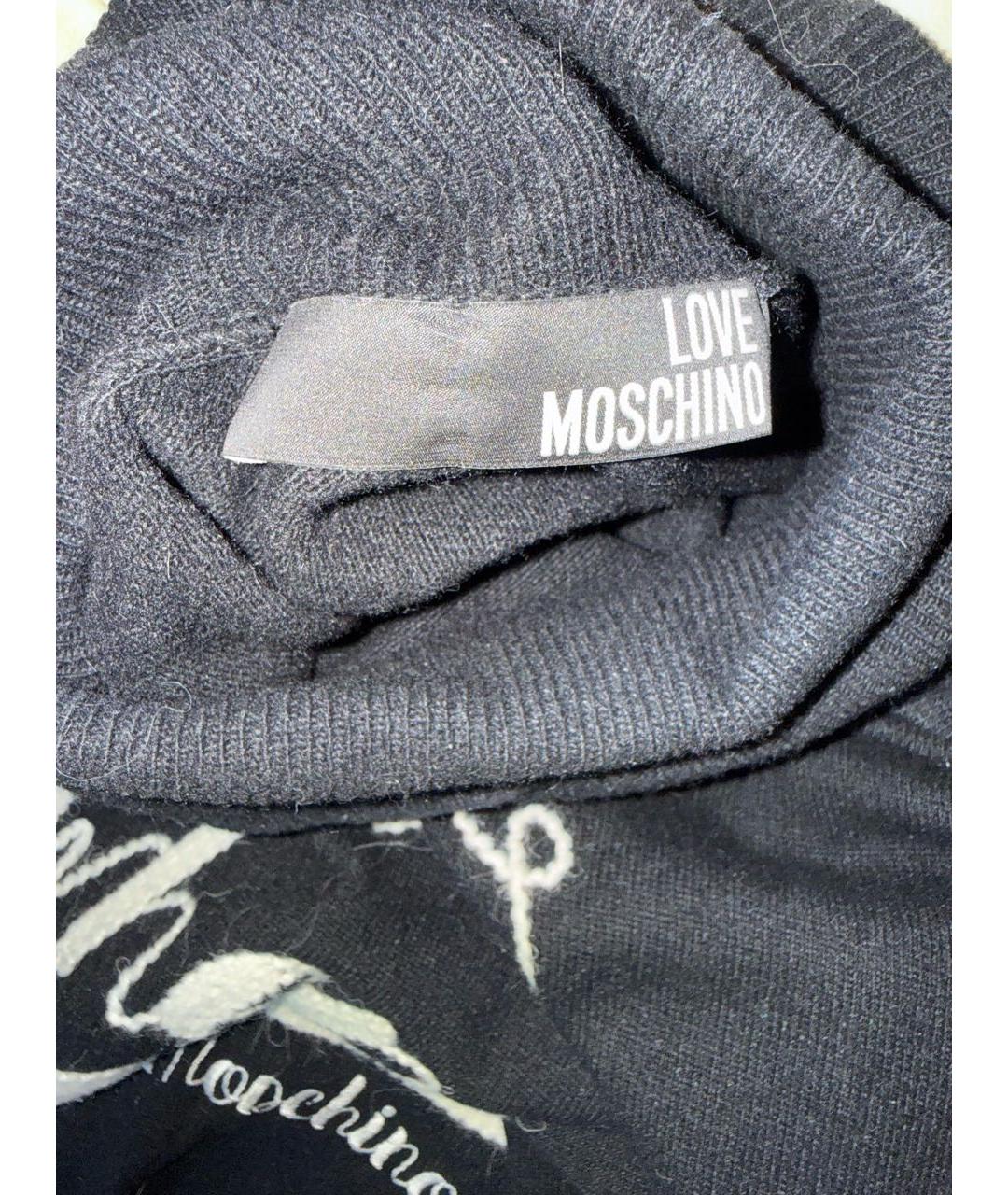 LOVE MOSCHINO Черный шерстяной джемпер / свитер, фото 4