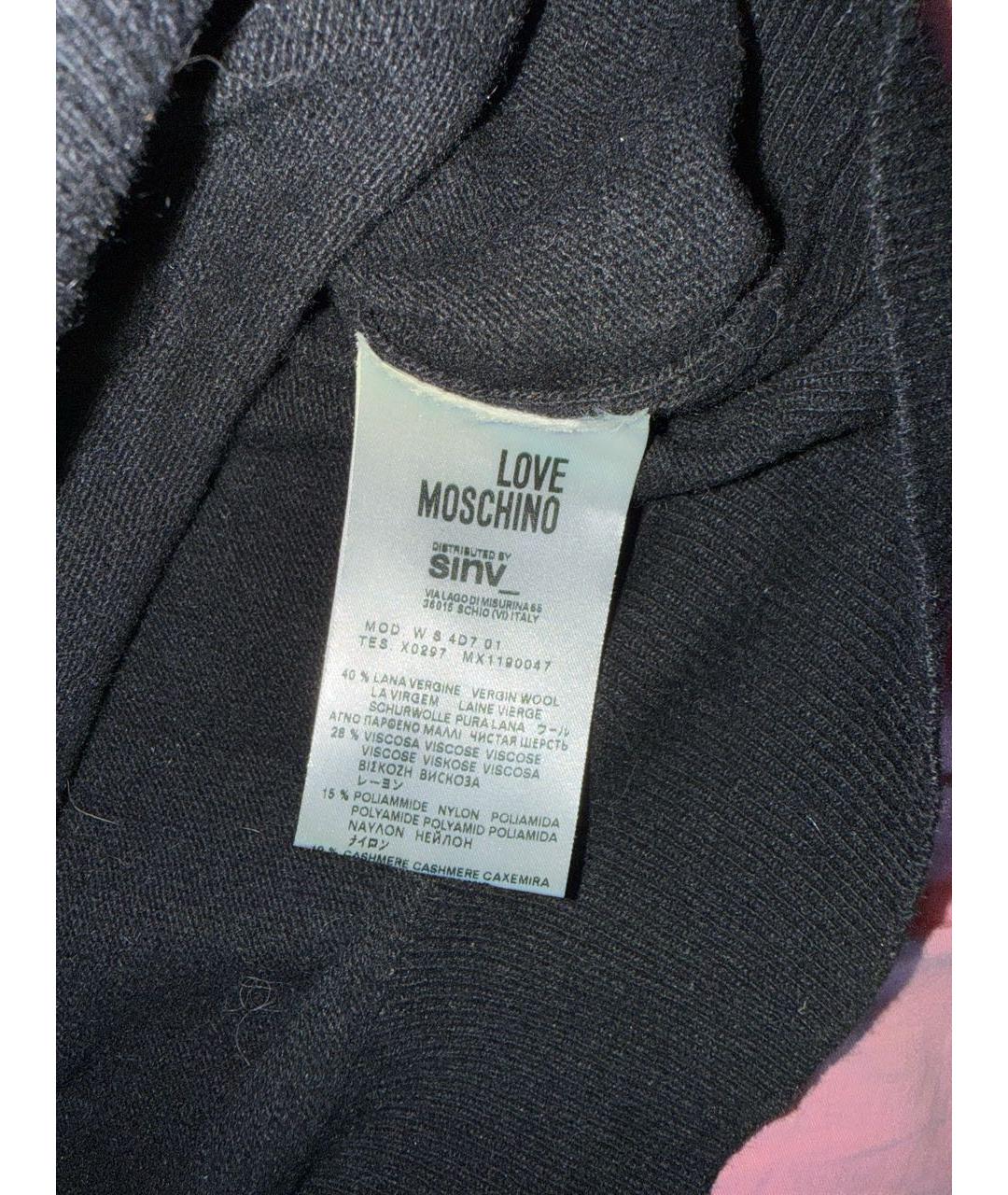 LOVE MOSCHINO Черный шерстяной джемпер / свитер, фото 6