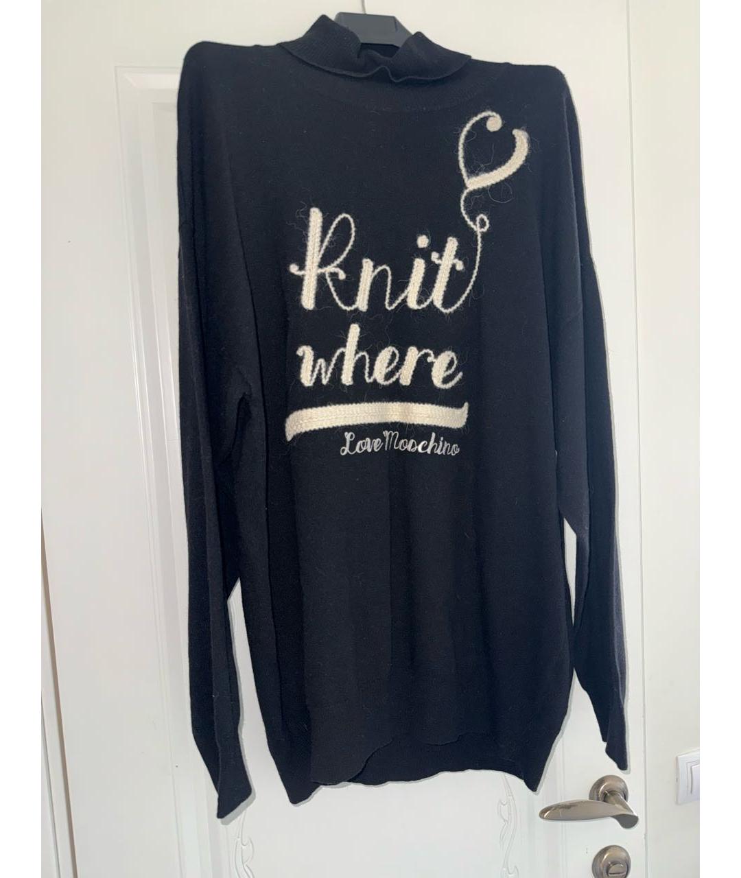 LOVE MOSCHINO Черный шерстяной джемпер / свитер, фото 7