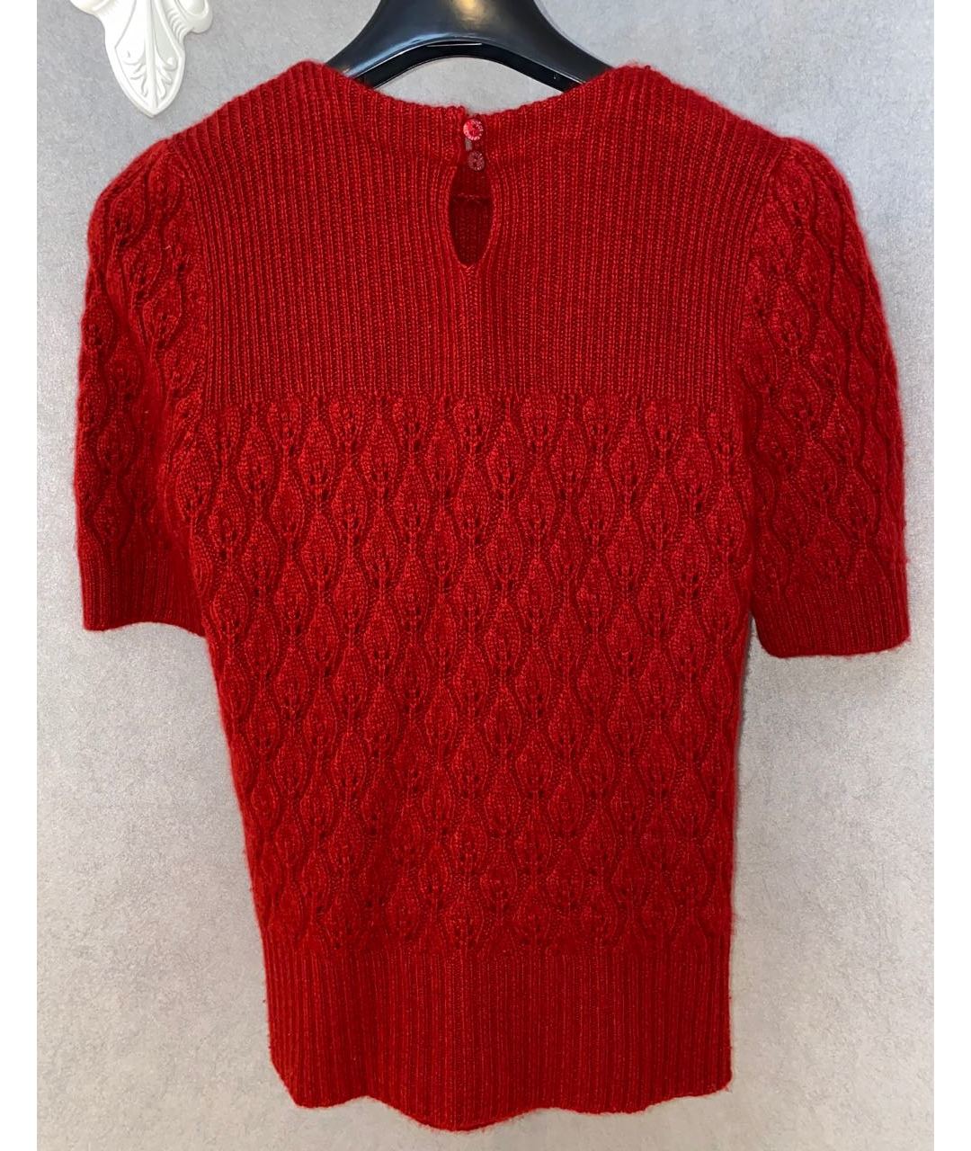 DOLCE&GABBANA Бордовый кашемировый джемпер / свитер, фото 2