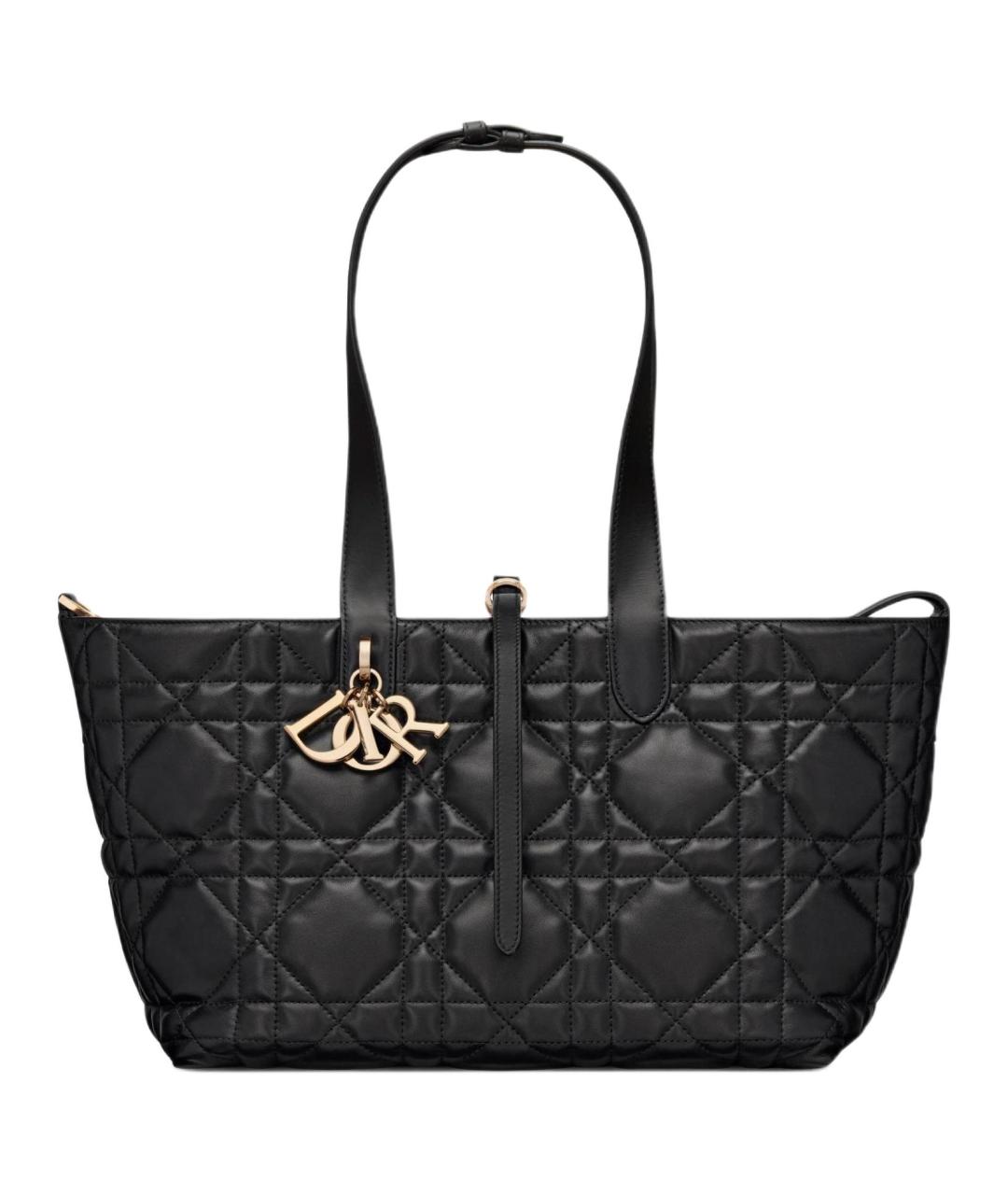 CHRISTIAN DIOR Черная кожаная сумка через плечо, фото 3