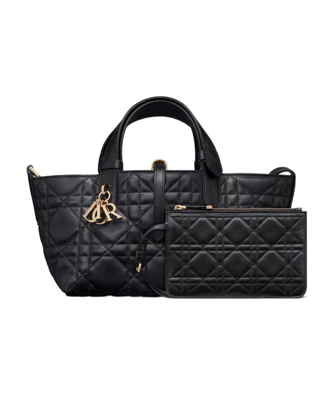 CHRISTIAN DIOR Черная кожаная сумка через плечо, фото 5