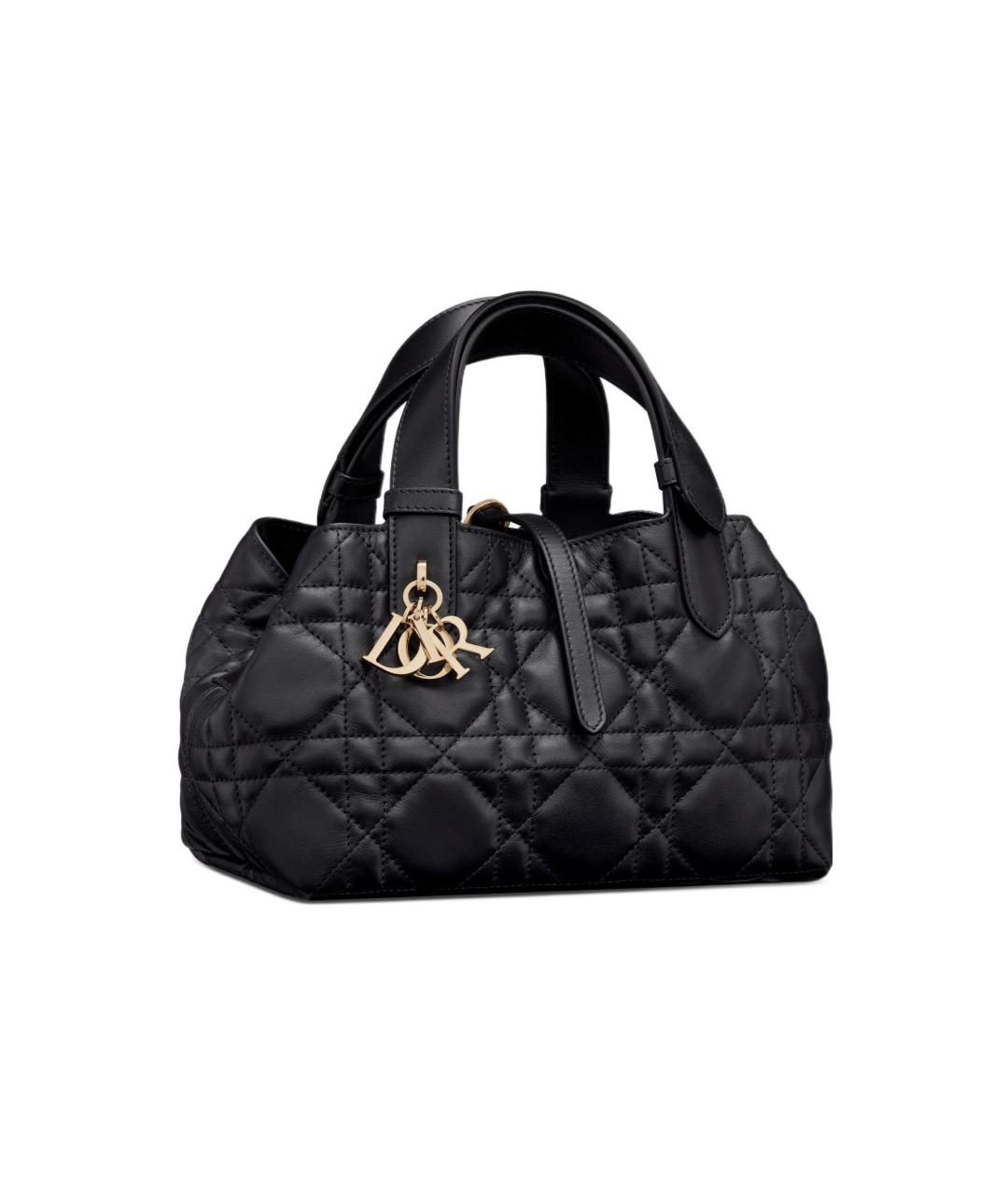 CHRISTIAN DIOR Черная кожаная сумка через плечо, фото 2