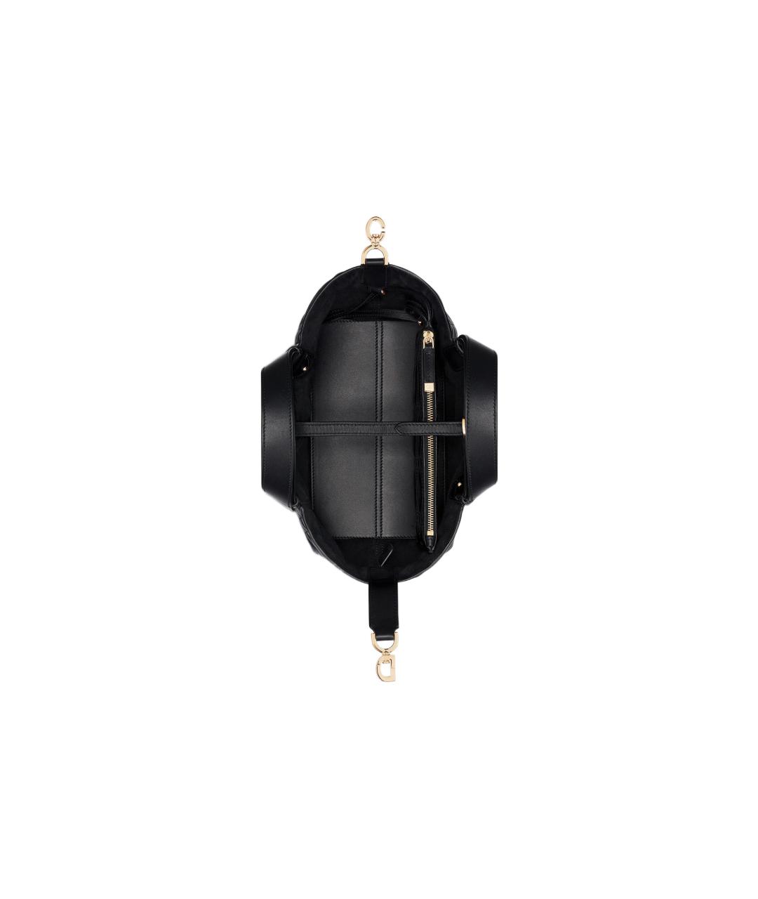 CHRISTIAN DIOR Черная кожаная сумка через плечо, фото 4