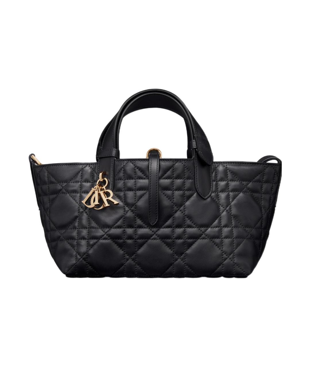 CHRISTIAN DIOR Черная кожаная сумка через плечо, фото 1