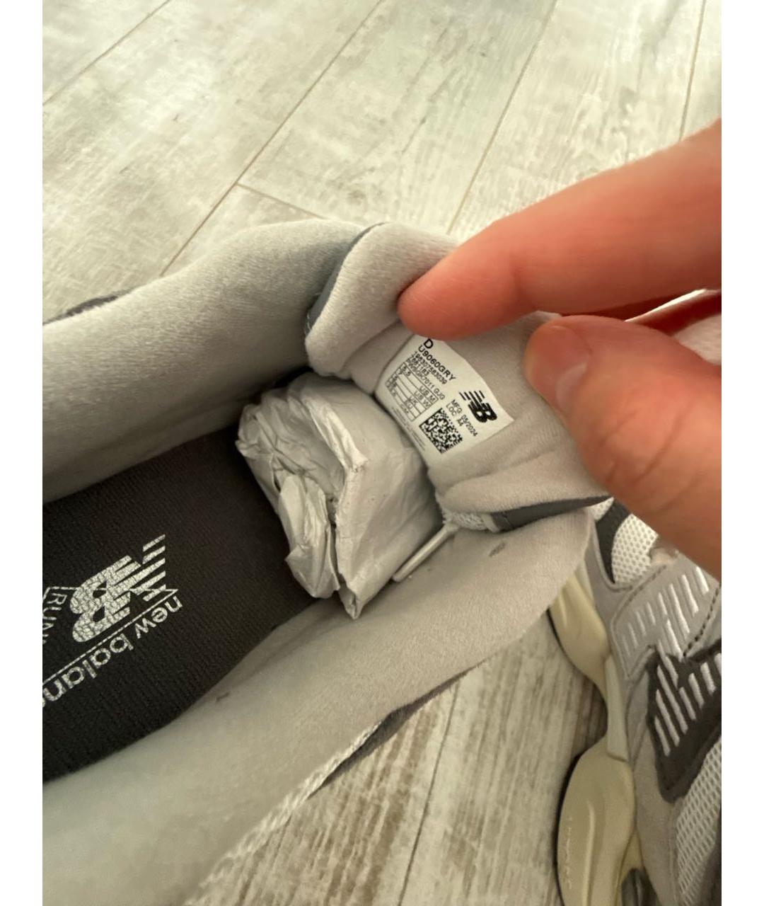 NEW BALANCE Серые текстильные кроссовки, фото 6