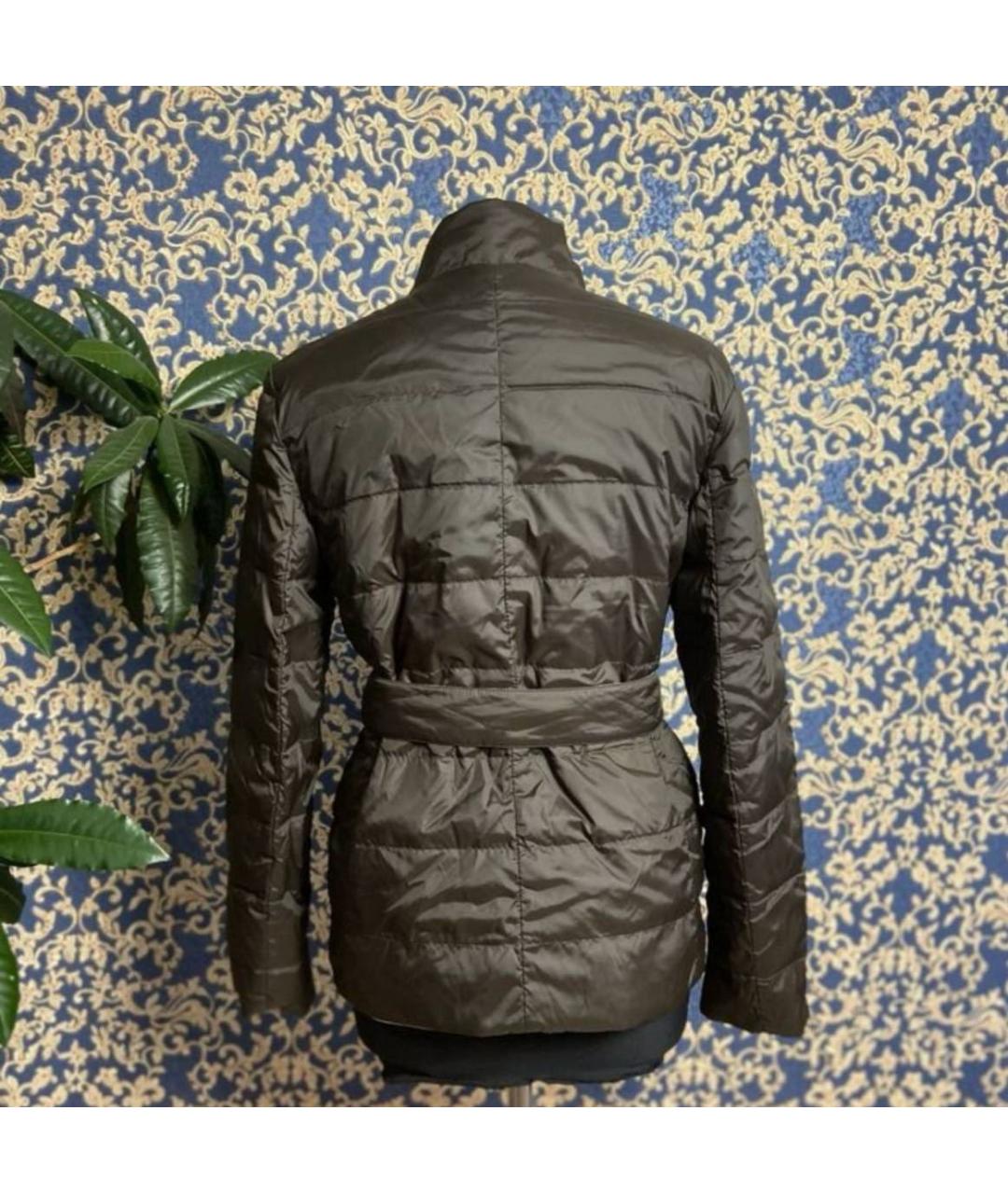 MAX MARA Хаки полиэстеровый пуховик, фото 2